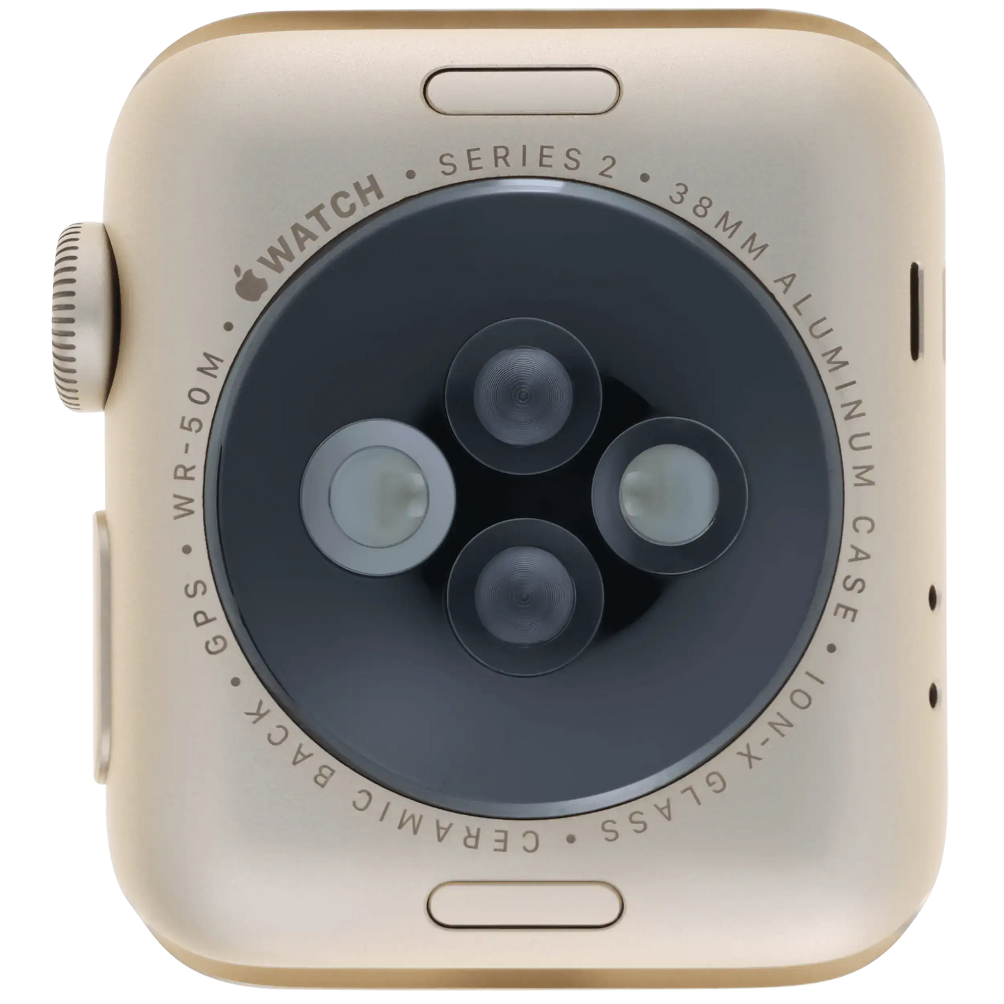 Housing Assembly Compatible For Watch Series 2 (38MM) (Used OEM Pull: Grade A) (Cellular Version) (Aluminum / Gold)