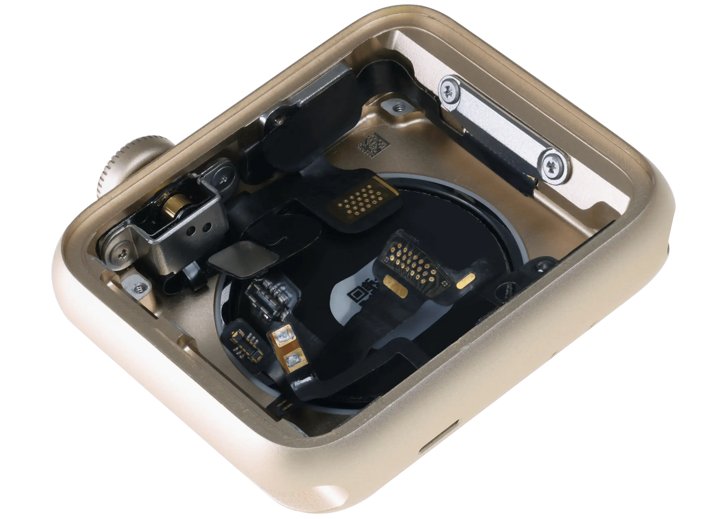Housing Assembly Compatible For Watch Series 2 (38MM) (Used OEM Pull: Grade A) (Cellular Version) (Aluminum / Gold)