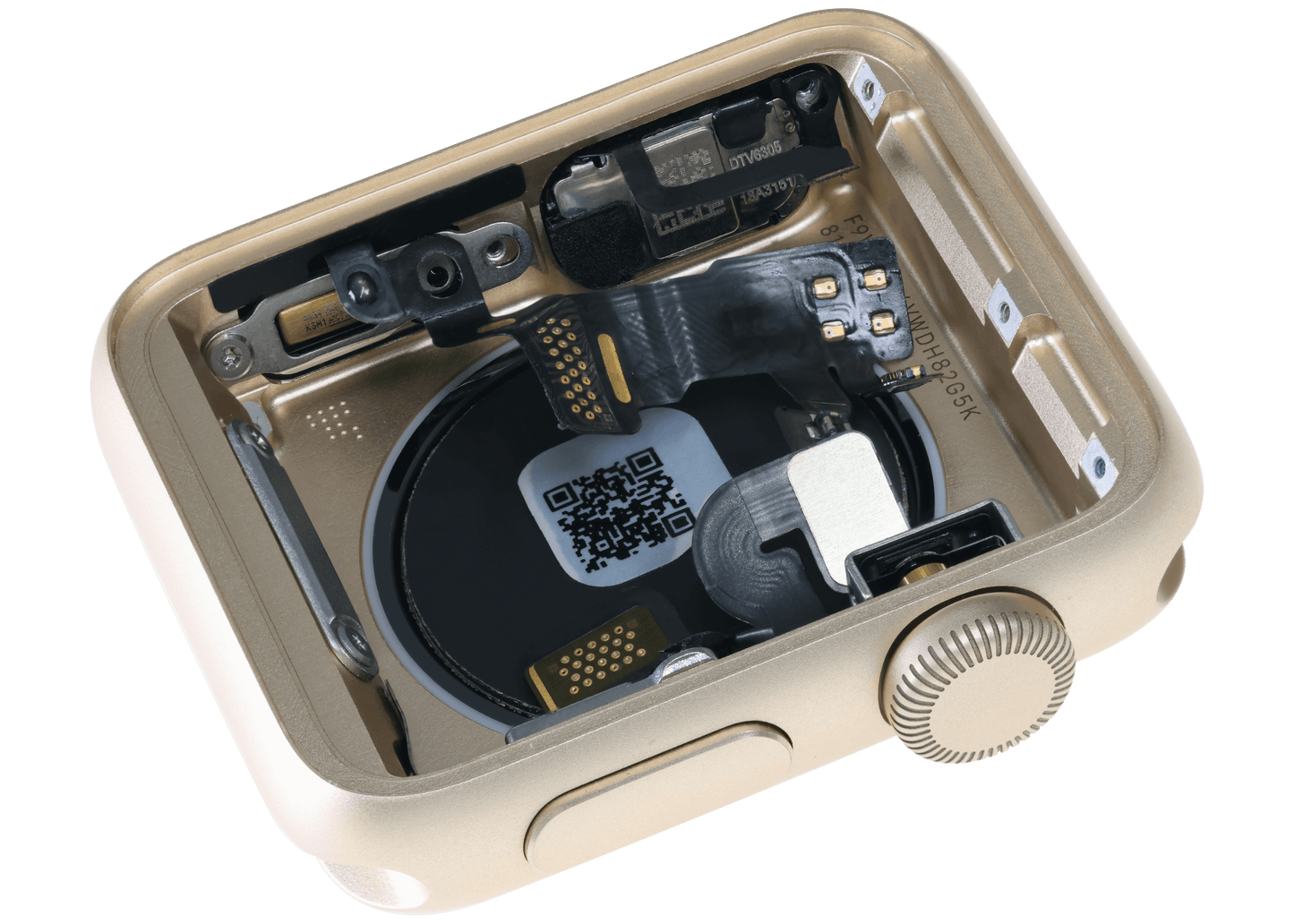 Housing Assembly Compatible For Watch Series 2 (38MM) (Used OEM Pull: Grade A) (Cellular Version) (Aluminum / Gold)