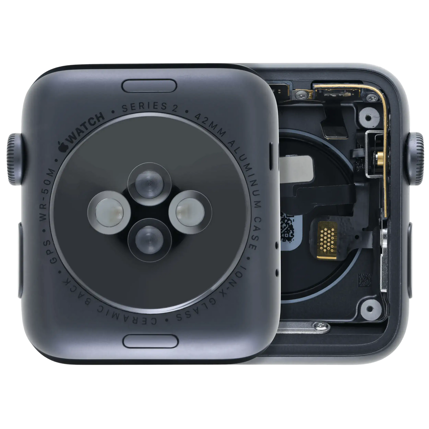 Housing Assembly Compatible For Watch Series 2 (42MM) (Used OEM Pull: Grade A) (Cellular Version) (Aluminum / Space Black)