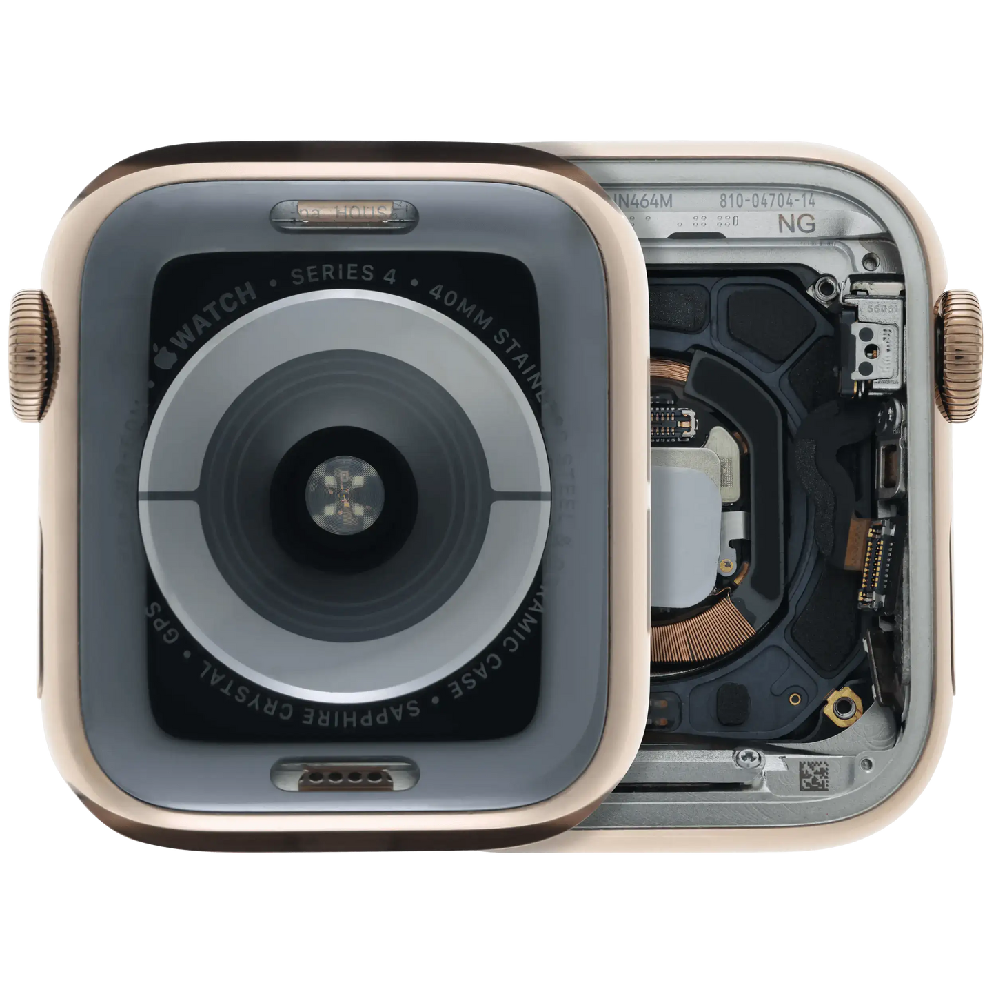 Housing Assembly Compatible For Watch Series 4 (40MM) (Used OEM Pull: Grade A) (Stainless / Gold)