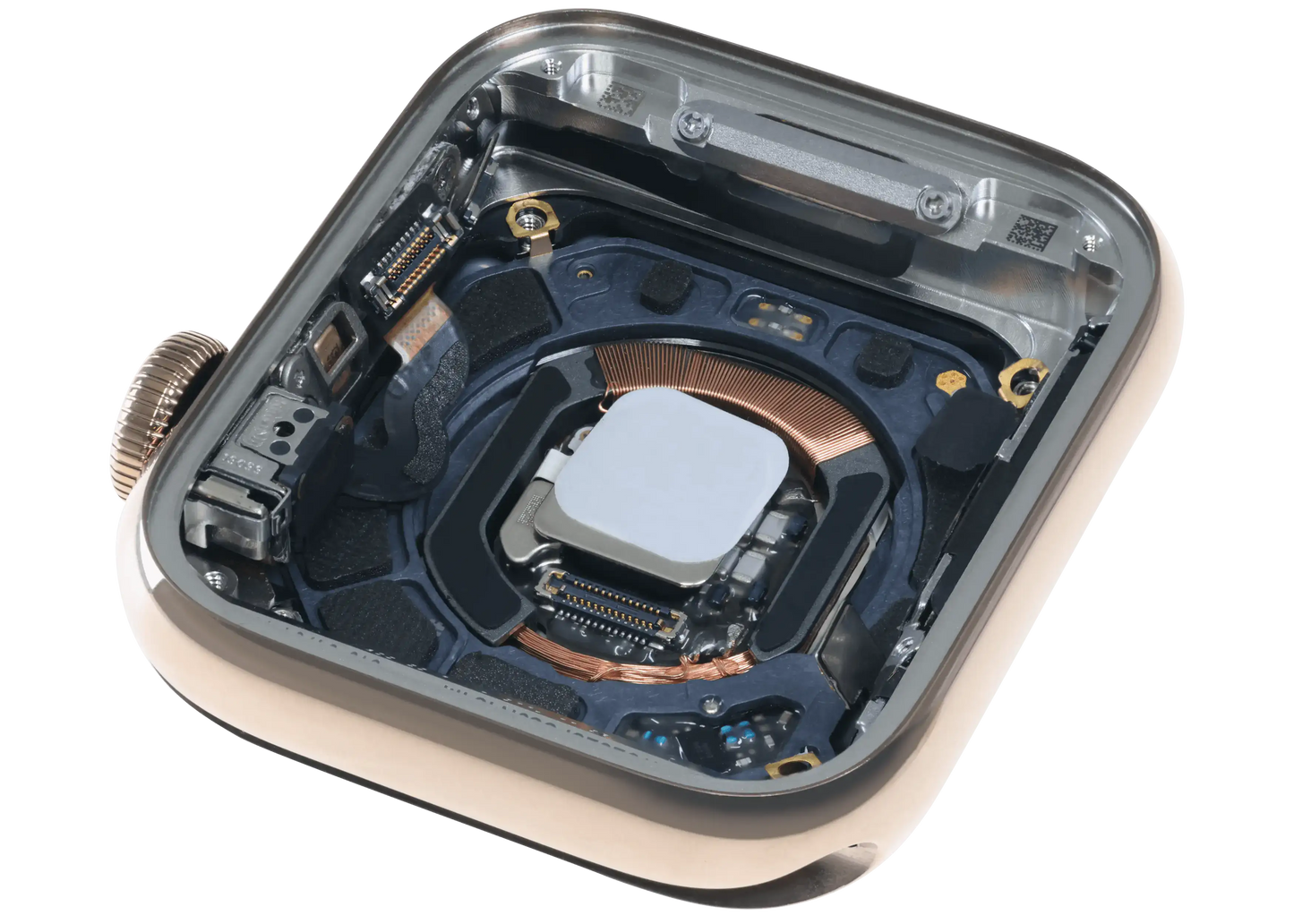 Housing Assembly Compatible For Watch Series 4 (40MM) (Used OEM Pull: Grade A) (Stainless / Gold)