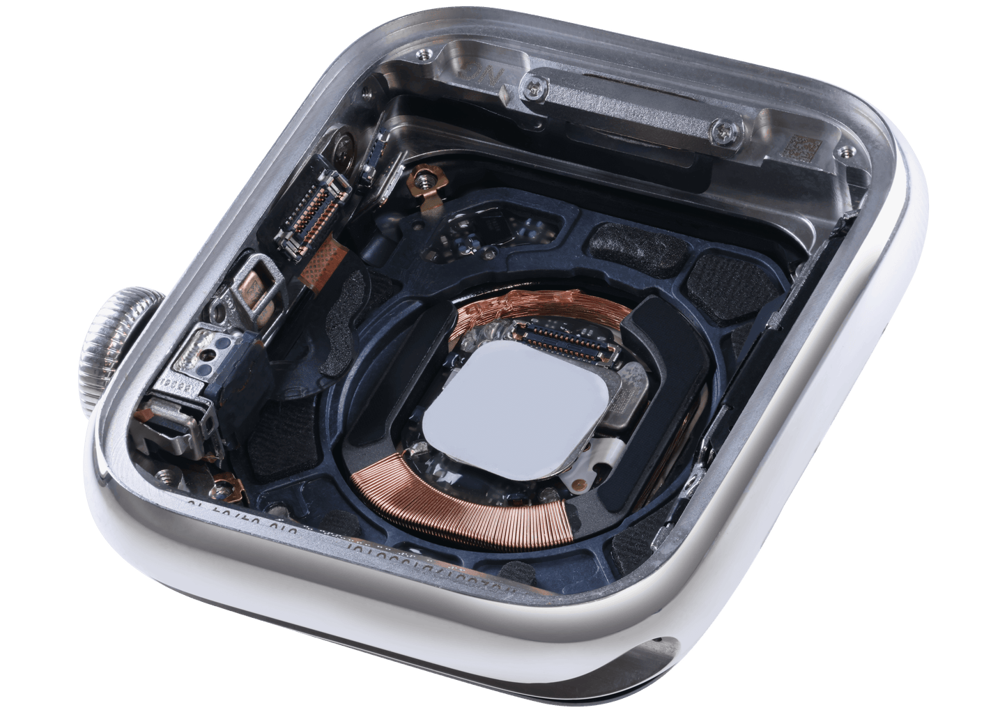 Housing Assembly Compatible For Watch Series 4 (40MM) (Used OEM Pull: Grade A) (Stainless / Silver)
