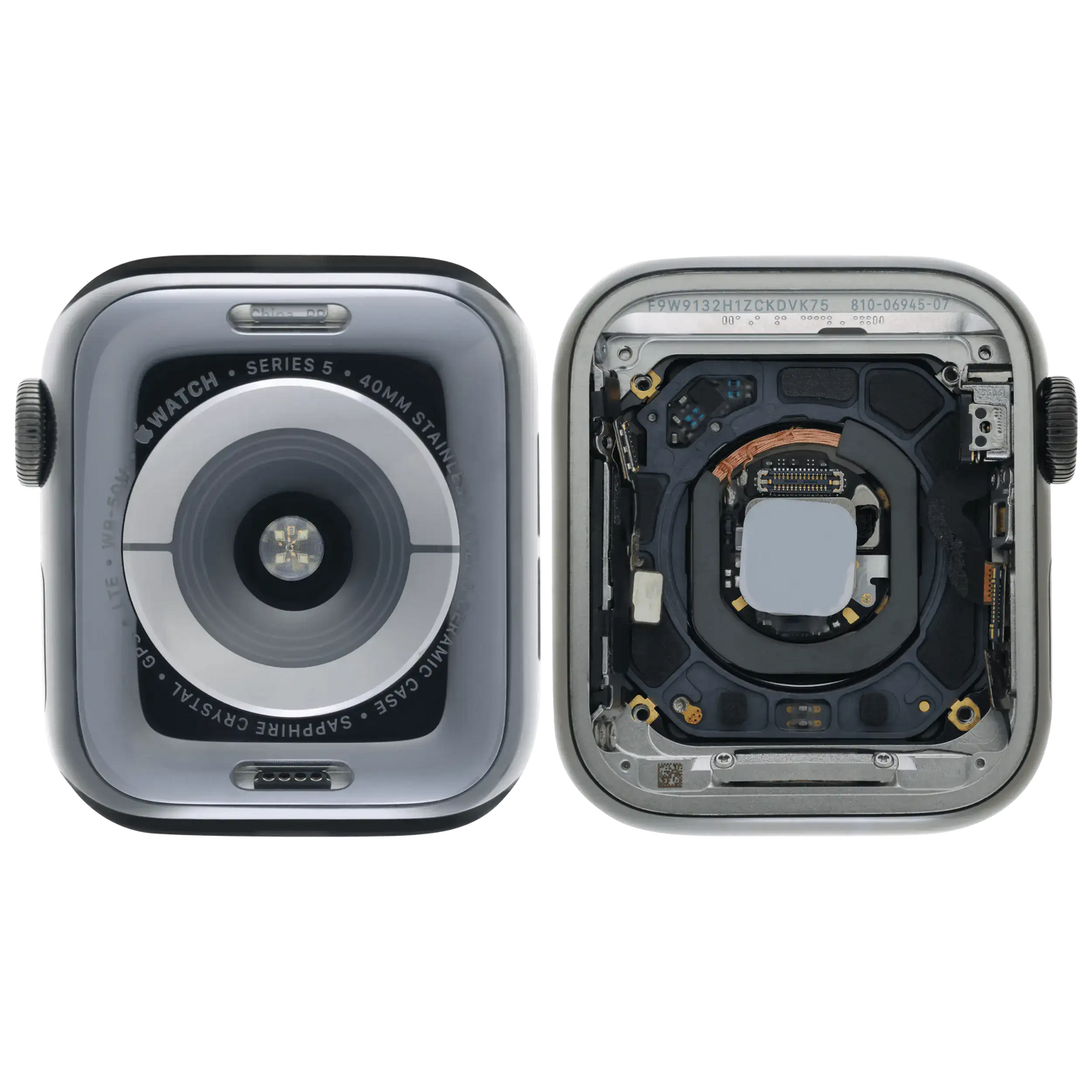 Housing Assembly Compatible For Watch Series 5 (40MM) (Used OEM Pull: Grade A) (Stainless / Space Black)