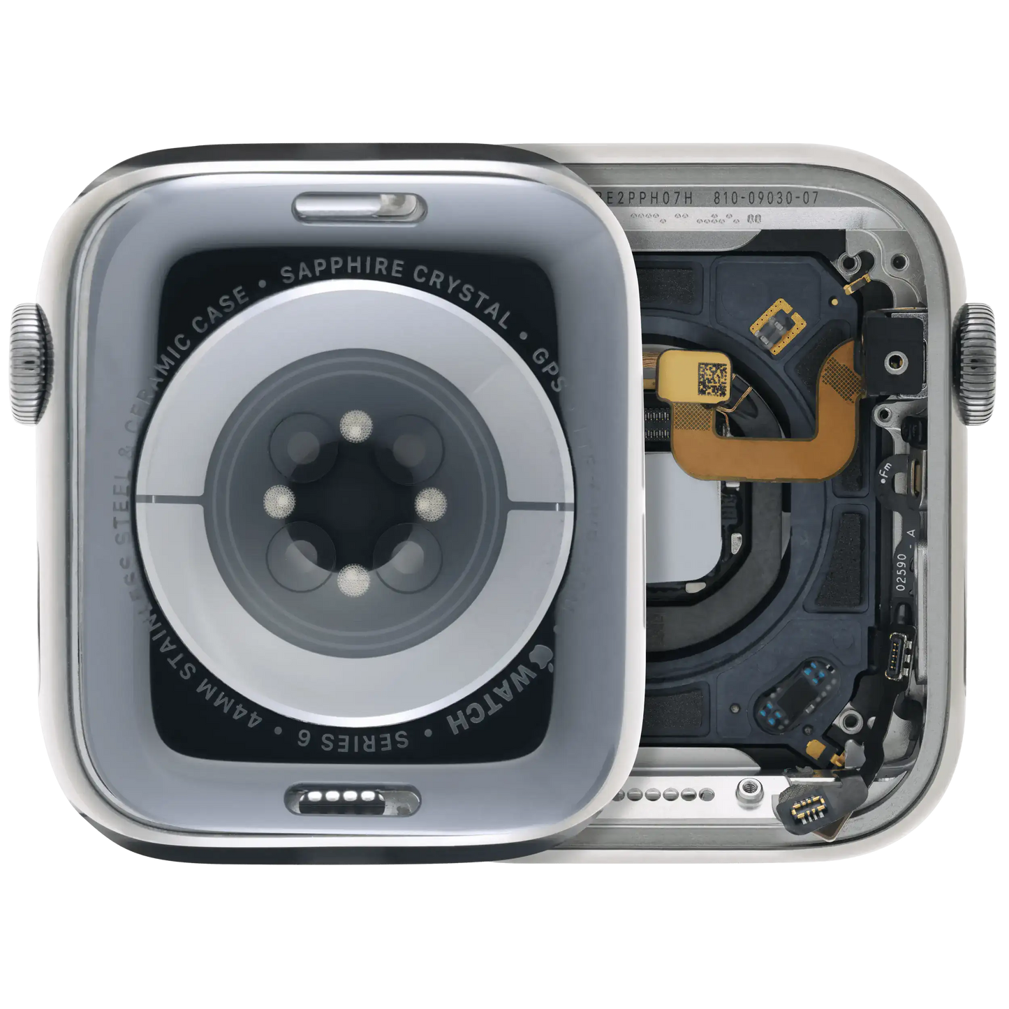 Housing Assembly Compatible For Watch Series 6 (44MM) (Used OEM Pull: Grade A) (Stainless / Space Black)