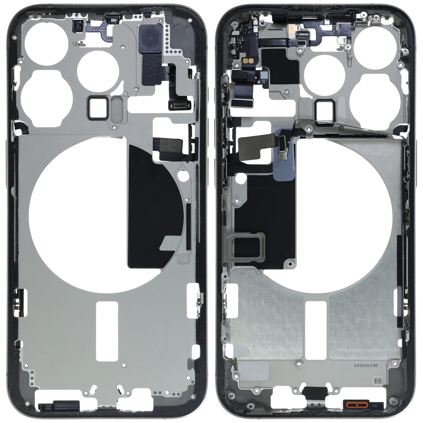 Mid-Frame Housing W/ Small Parts For iPhone 15 Pro (EU / Global Version) (Used OEM Pull: Grade C) (Natural Titanium)