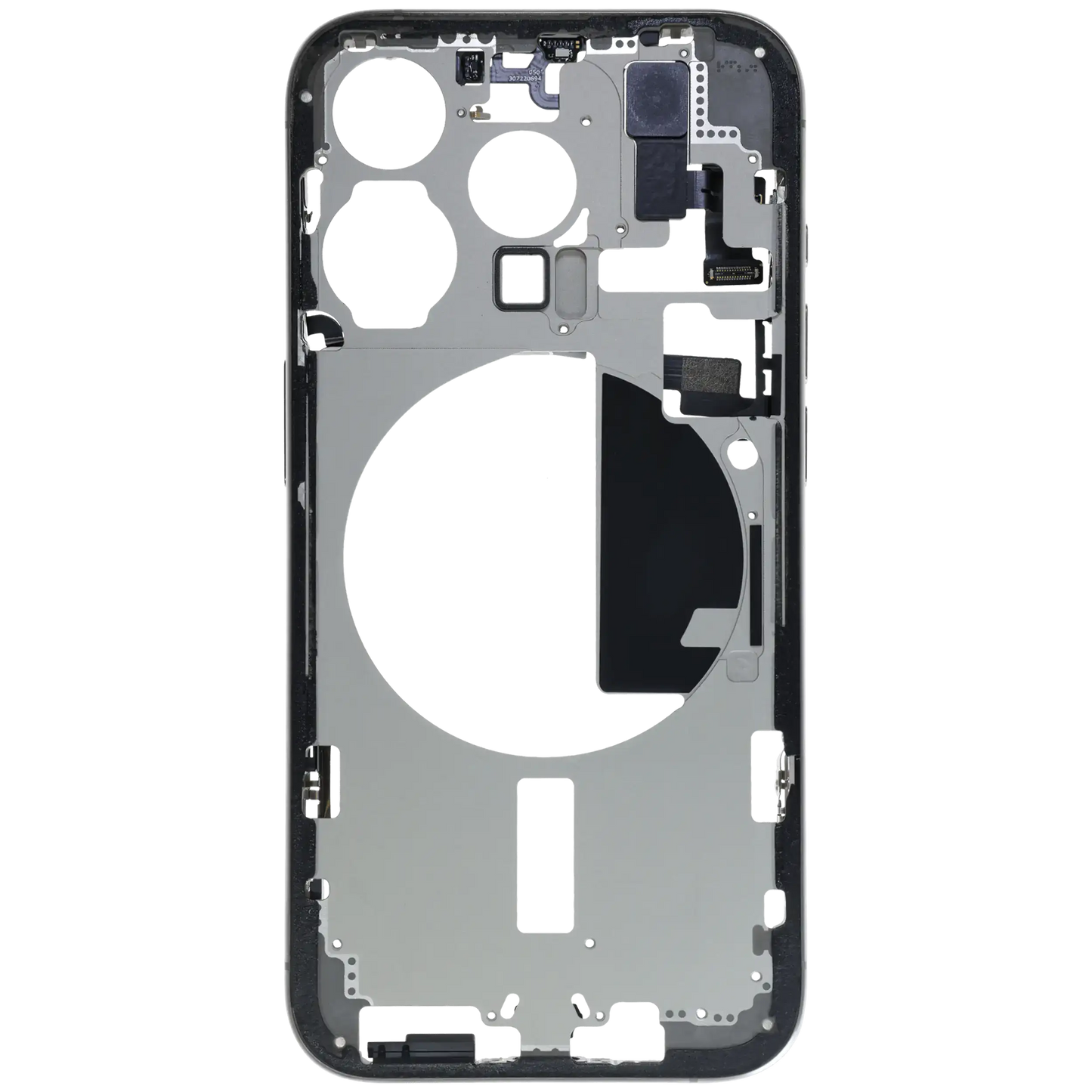 Mid-Frame Housing W/ Small Parts For iPhone 15 Pro (EU / Global Version) (Used OEM Pull: Grade C) (Natural Titanium)