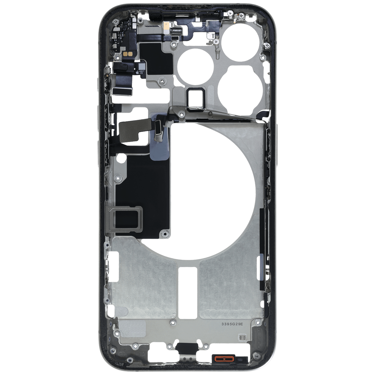 Mid-Frame Housing W/ Small Parts For iPhone 15 Pro (EU / Global Version) (Used OEM Pull: Grade C) (Natural Titanium)