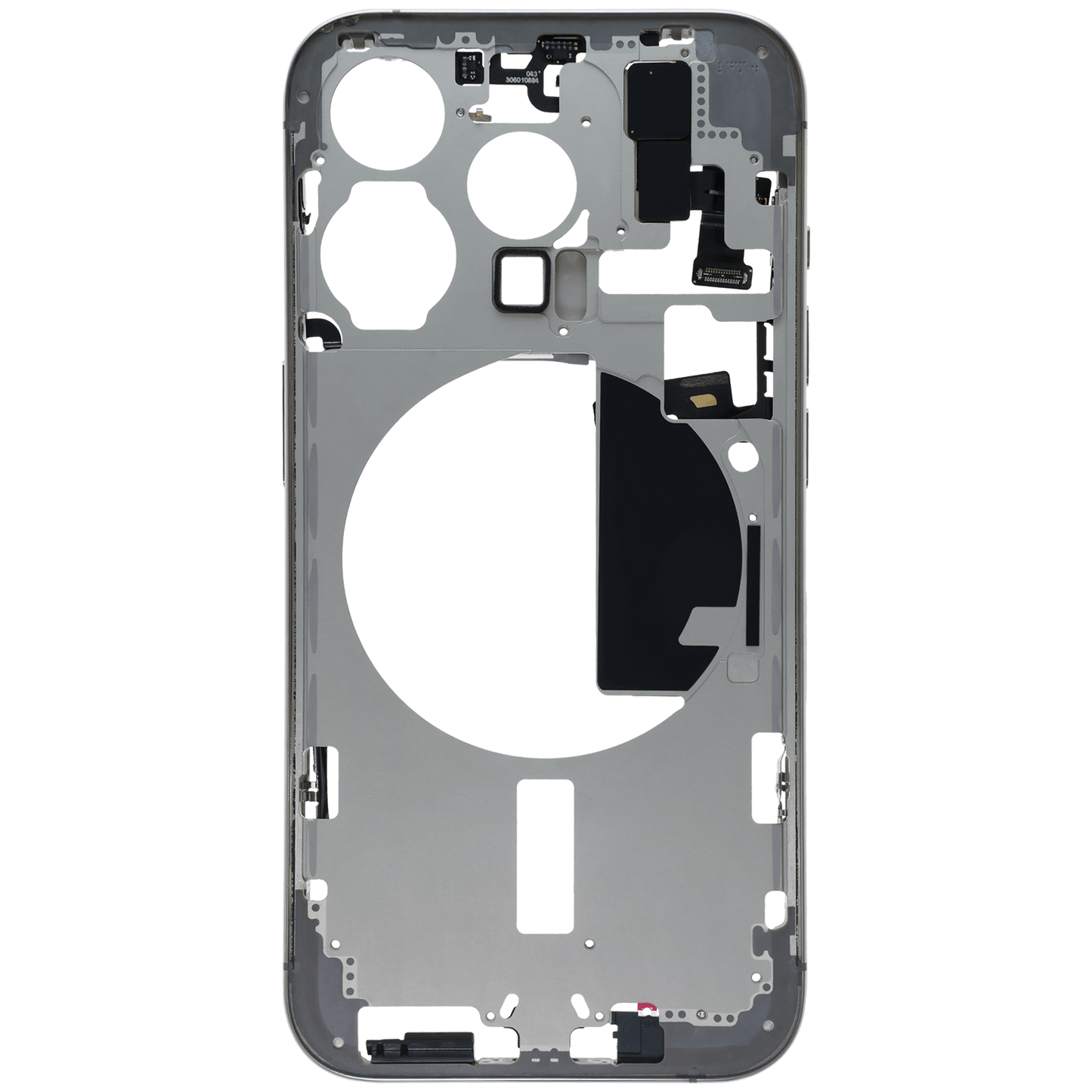 Mid-Frame Housing W/ Small Parts For iPhone 15 Pro (EU / Global Version) (Used OEM Pull: Grade B) (White Titanium)