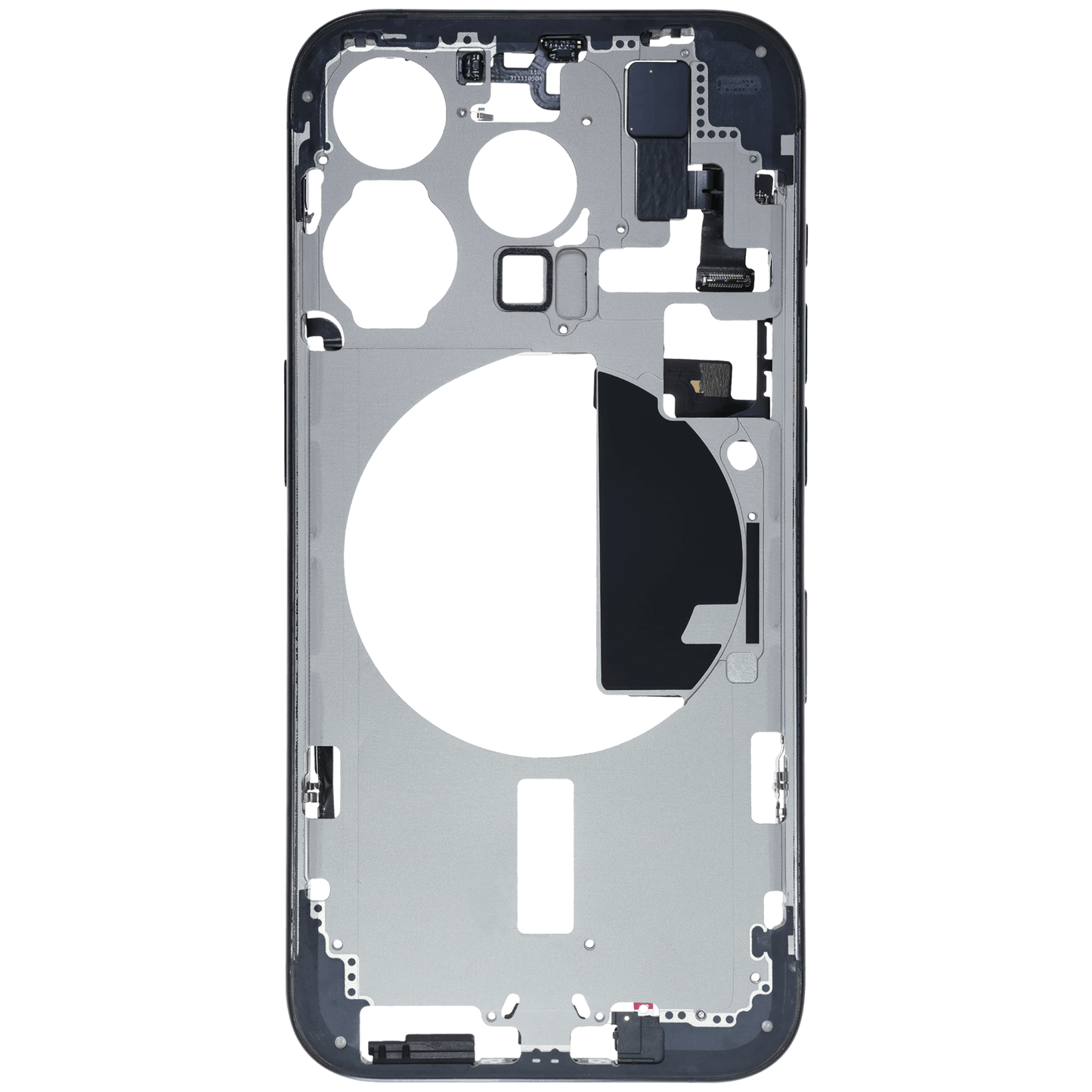 Mid-Frame Housing W/ Small Parts For iPhone 15 Pro (EU / Global Version) (Used OEM Pull: Grade B) (Blue Titanium)
