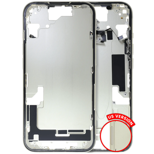 Mid-Frame Housing W/ Small Parts For iPhone 15 (US Version) (Used OEM Pull: Grade B) (Yellow)
