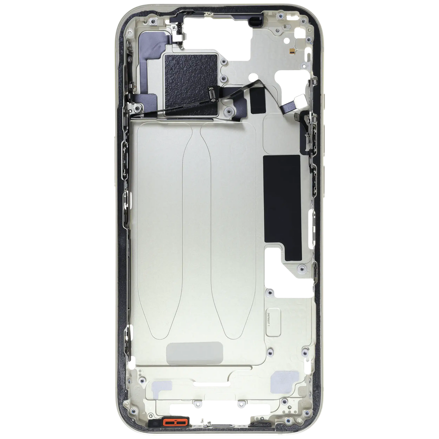 Mid-Frame Housing W/ Small Parts For iPhone 15 (US Version) (Used OEM Pull: Grade B) (Yellow)