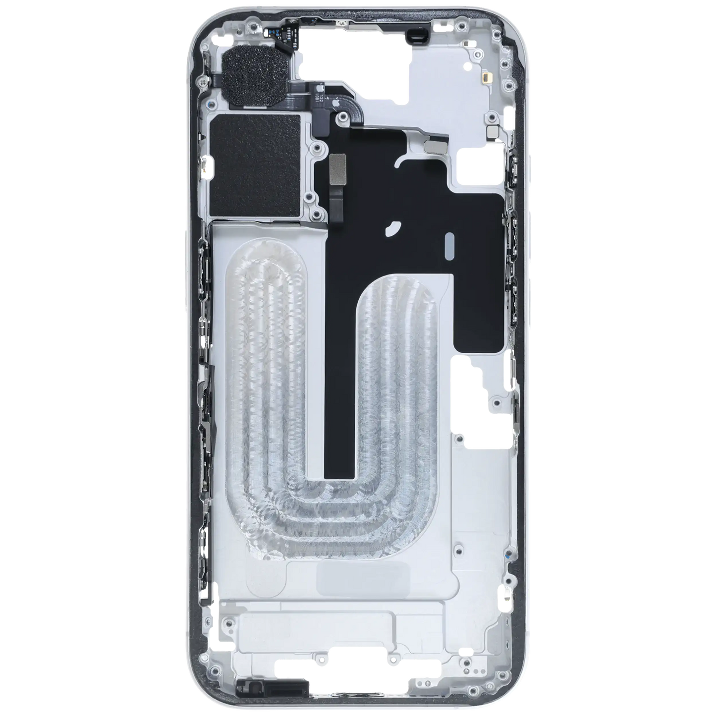 Mid-Frame Housing W/ Small Parts For iPhone 16 (US Version) (Used OEM Pull: Grade B) (White)