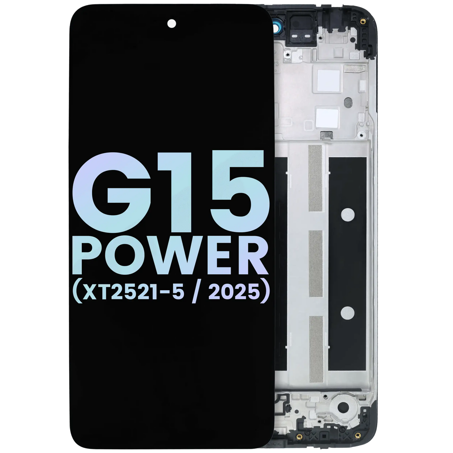 LCD Assembly With Frame For Motorola Moto G15 Power (XT2521-5 /2025) (Genuine OEM) (All Colors) replacement part SKU 107082546575 image 1