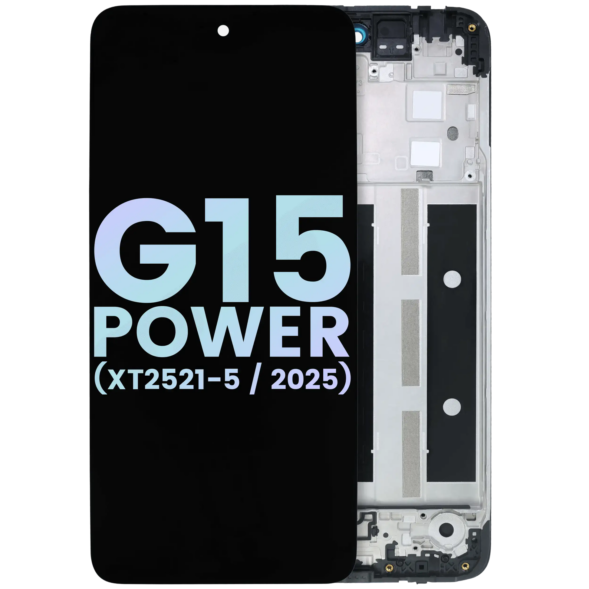 LCD Assembly With Frame For Motorola Moto G15 Power (XT2521-5 /2025) (Genuine OEM) (All Colors) replacement part SKU 107082546575 image 1