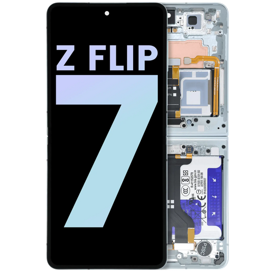 Inner OLED Assembly With Frame For Samsung Galaxy Z Flip 7 5G (US & International) (Service Pack) (Mint) - Replacement iPhone Parts