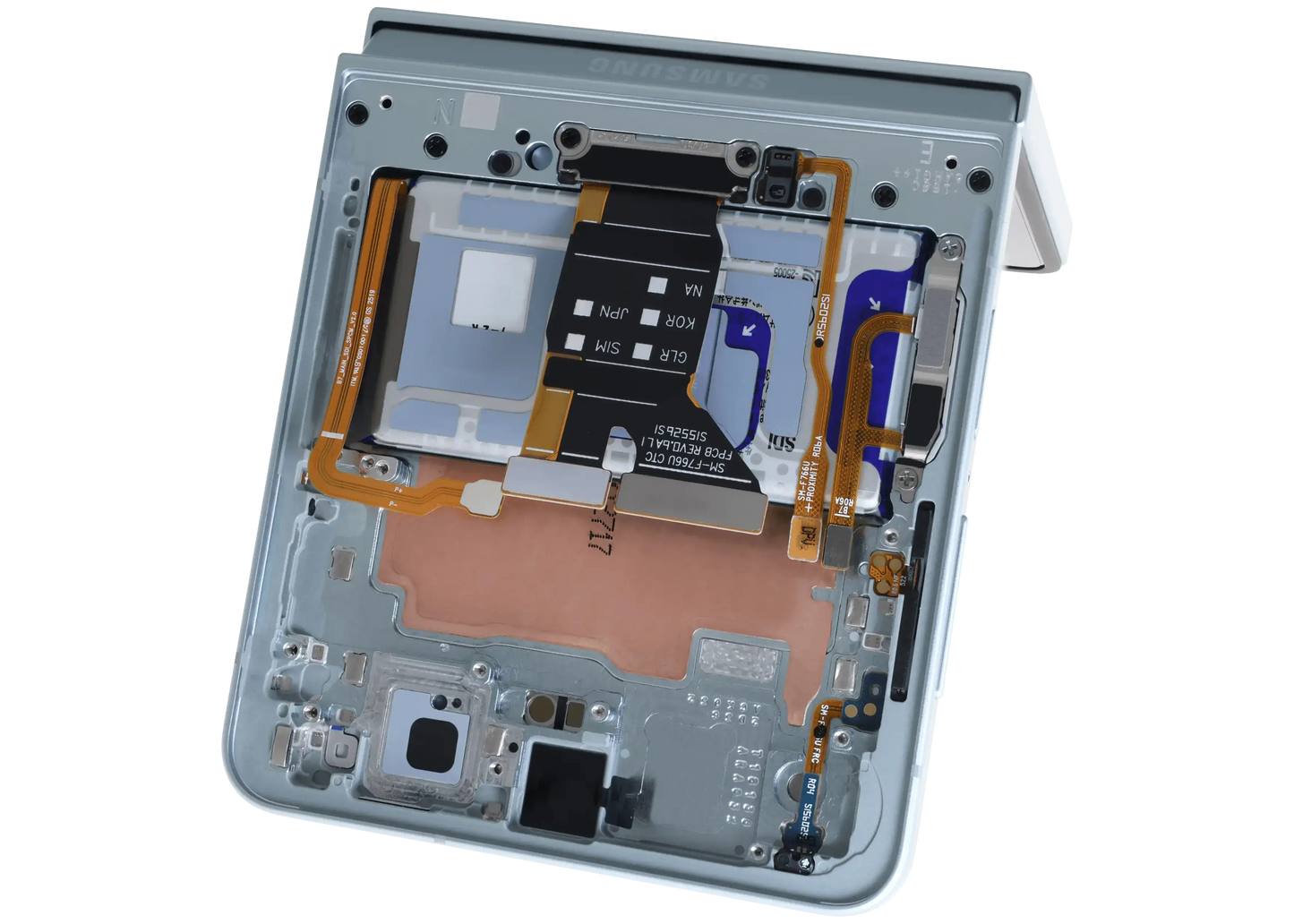 Inner OLED Assembly With Frame For Samsung Galaxy Z Flip 7 5G (US & International) (Service Pack) (Mint) - Replacement iPhone Parts