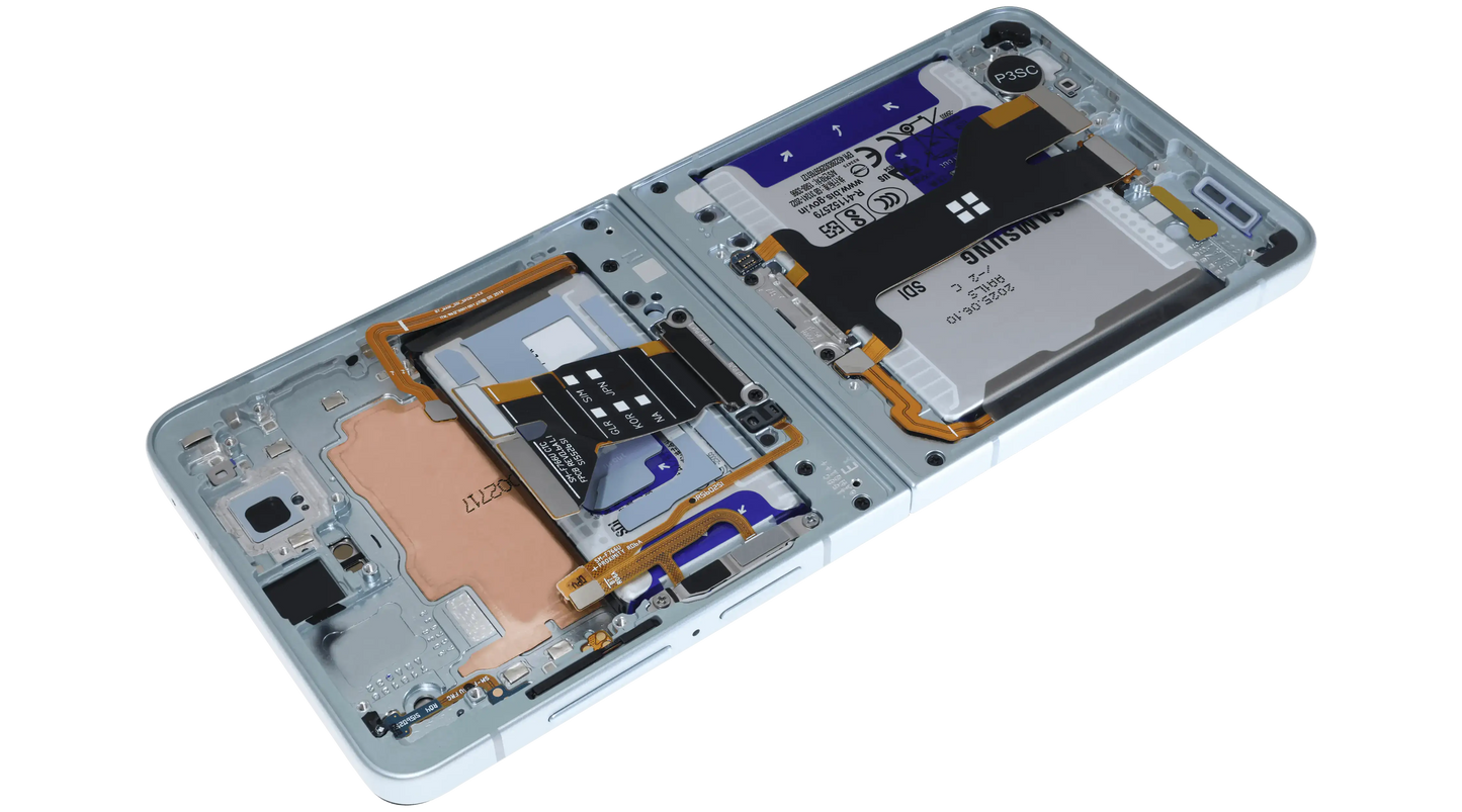 Inner OLED Assembly With Frame For Samsung Galaxy Z Flip 7 5G (US & International) (Service Pack) (Mint) - Replacement iPhone Parts