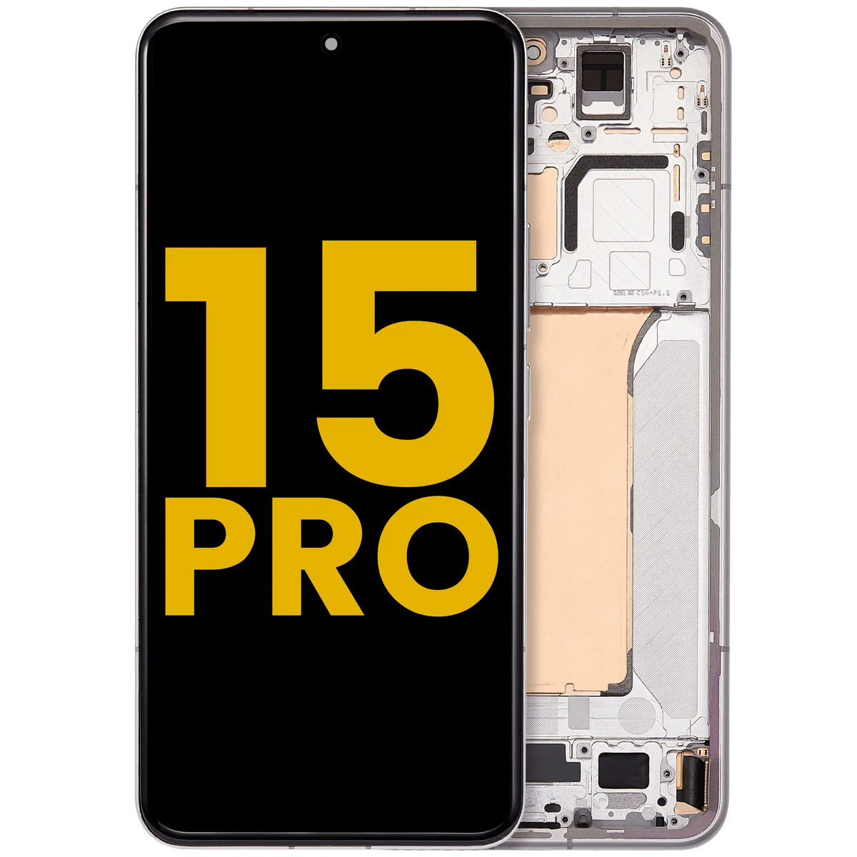 OLED Assembly With Frame For Xiaomi 15 Pro (Refurbished) (White) – replacement part product view – OLED Display Replacement for phone repair