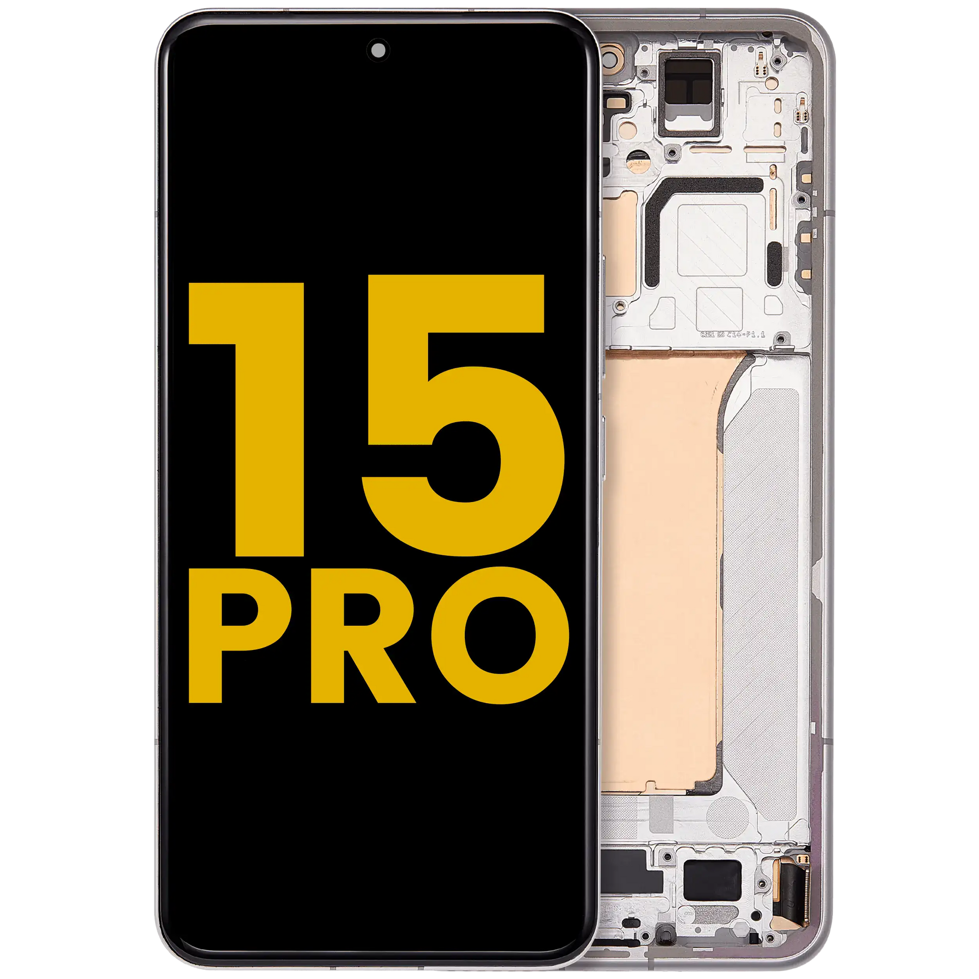 OLED Assembly With Frame For Xiaomi 15 Pro (Refurbished) (White) – replacement part product view – OLED Display Replacement for phone repair
