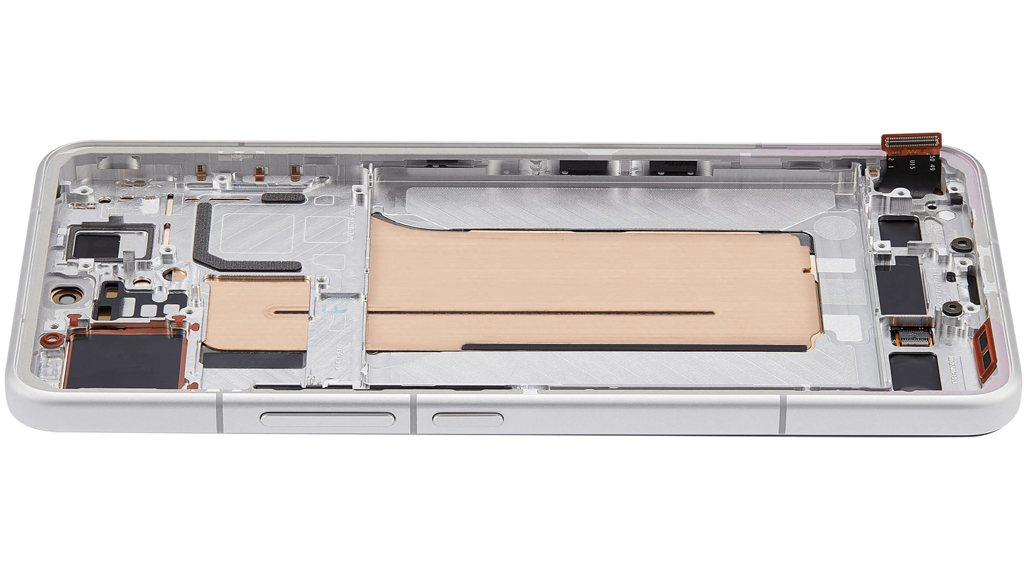 OLED Assembly With Frame For Xiaomi 15 Pro (Refurbished) (White) – replacement component detailed view – OLED Display Replacement for phone repair