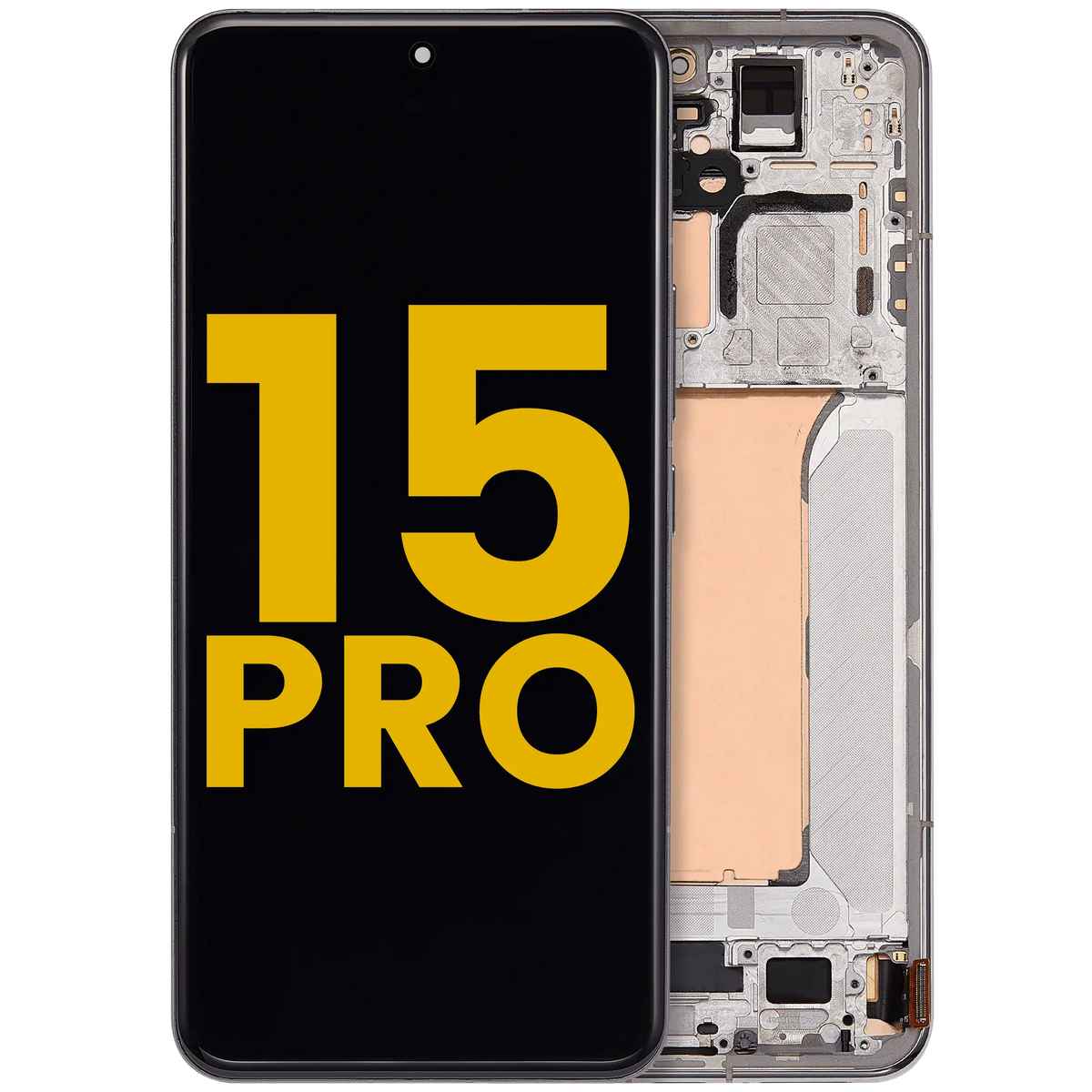 OLED Assembly With Frame For Xiaomi 15 Pro (Refurbished) (Silver) – replacement part product view – OLED Display Replacement for phone repair