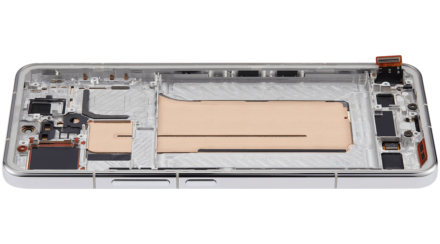 OLED Assembly With Frame For Xiaomi 15 Pro (Refurbished) (Silver) – replacement component detailed view – OLED Display Replacement for phone repair
