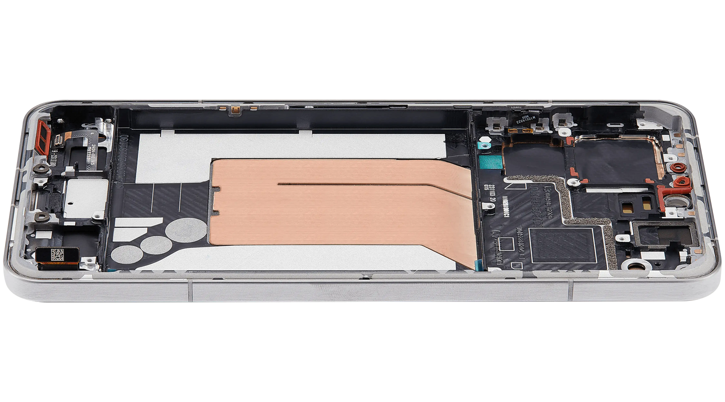 OLED Assembly With Frame For Xiaomi 14 Pro (Refurbished) (Titanium) – phone repair part product angle – OLED Display Replacement for phone repair