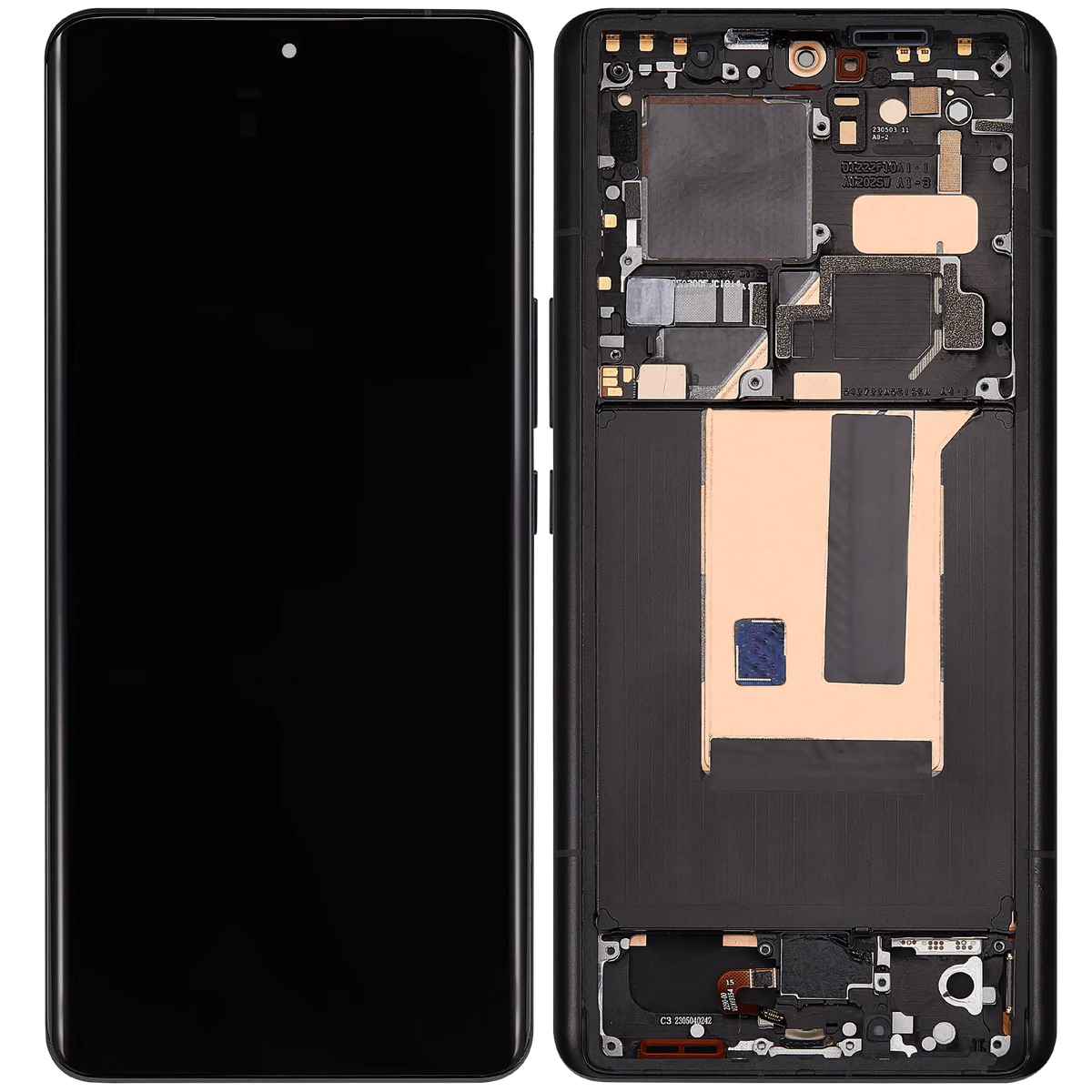 OLED Assembly With Frame For Xiaomi 13 Ultra (Refurbished) (Black) – repair part compatibility view – OLED Display Replacement for phone repair