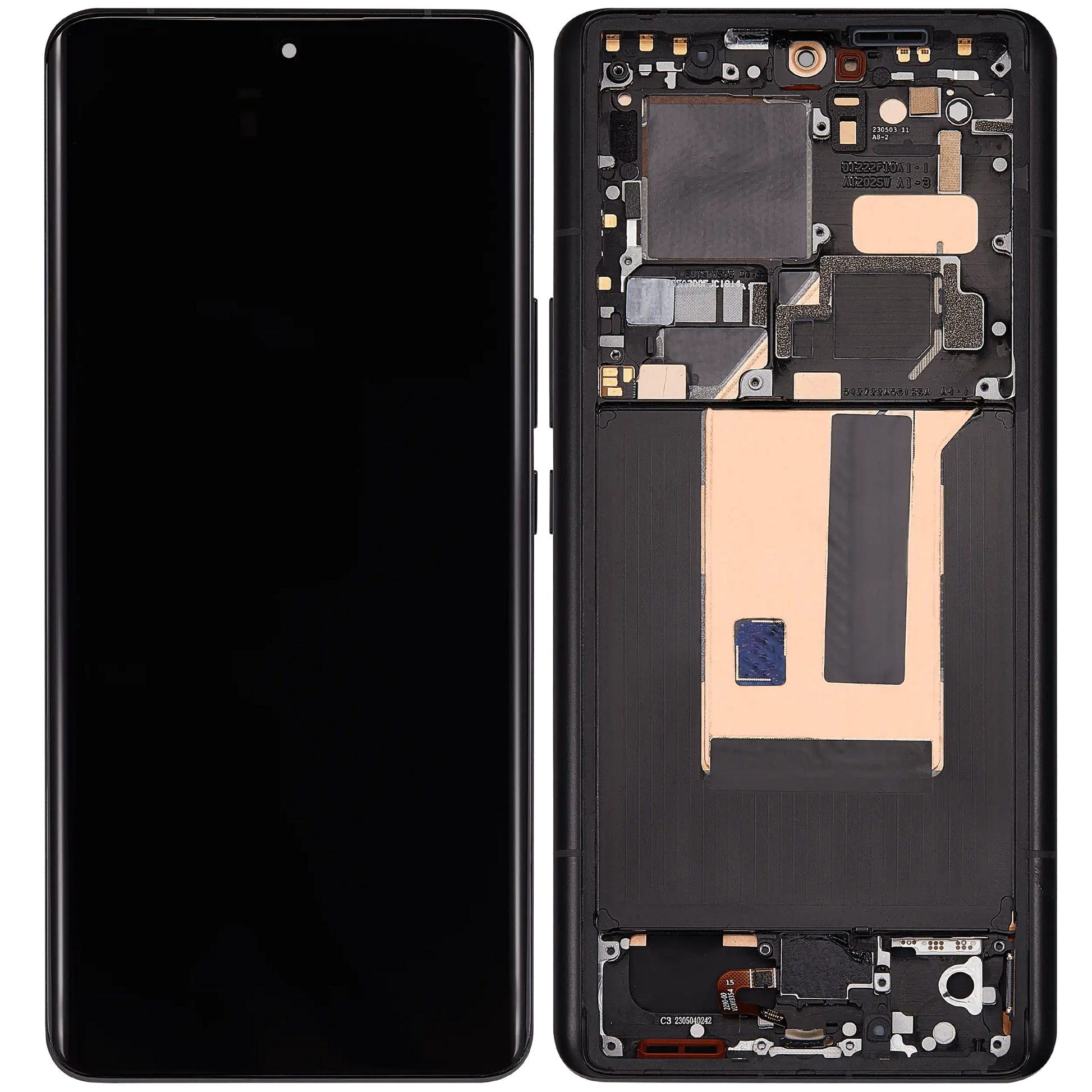 OLED Assembly With Frame For Xiaomi 13 Ultra (Refurbished) (Black) – repair part compatibility view – OLED Display Replacement for phone repair
