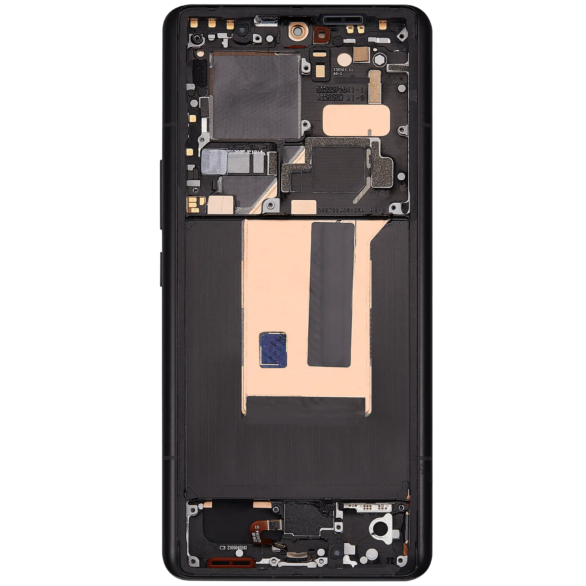 OLED Assembly With Frame For Xiaomi 13 Ultra (Refurbished) (Black) – technician repair part view – OLED Display Replacement for phone repair