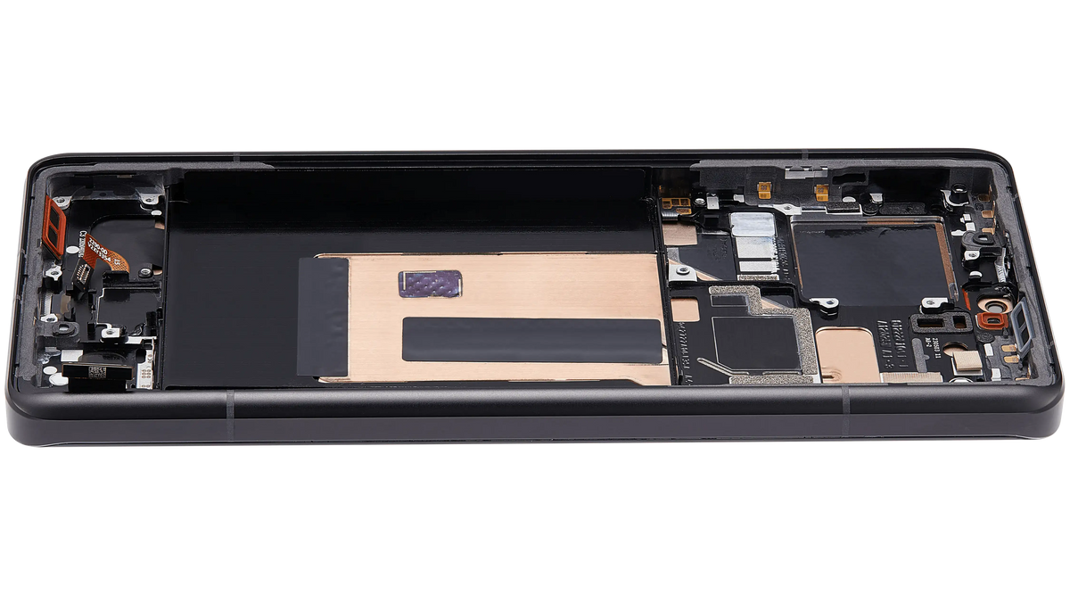OLED Assembly With Frame For Xiaomi 13 Ultra (Refurbished) (Black) – phone repair part product angle – OLED Display Replacement for phone repair