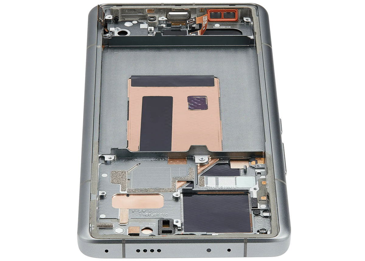 OLED Assembly With Frame For Xiaomi 13 Ultra (Refurbished) (Olive Green) – device repair component close-up – OLED Display Replacement for phone repair