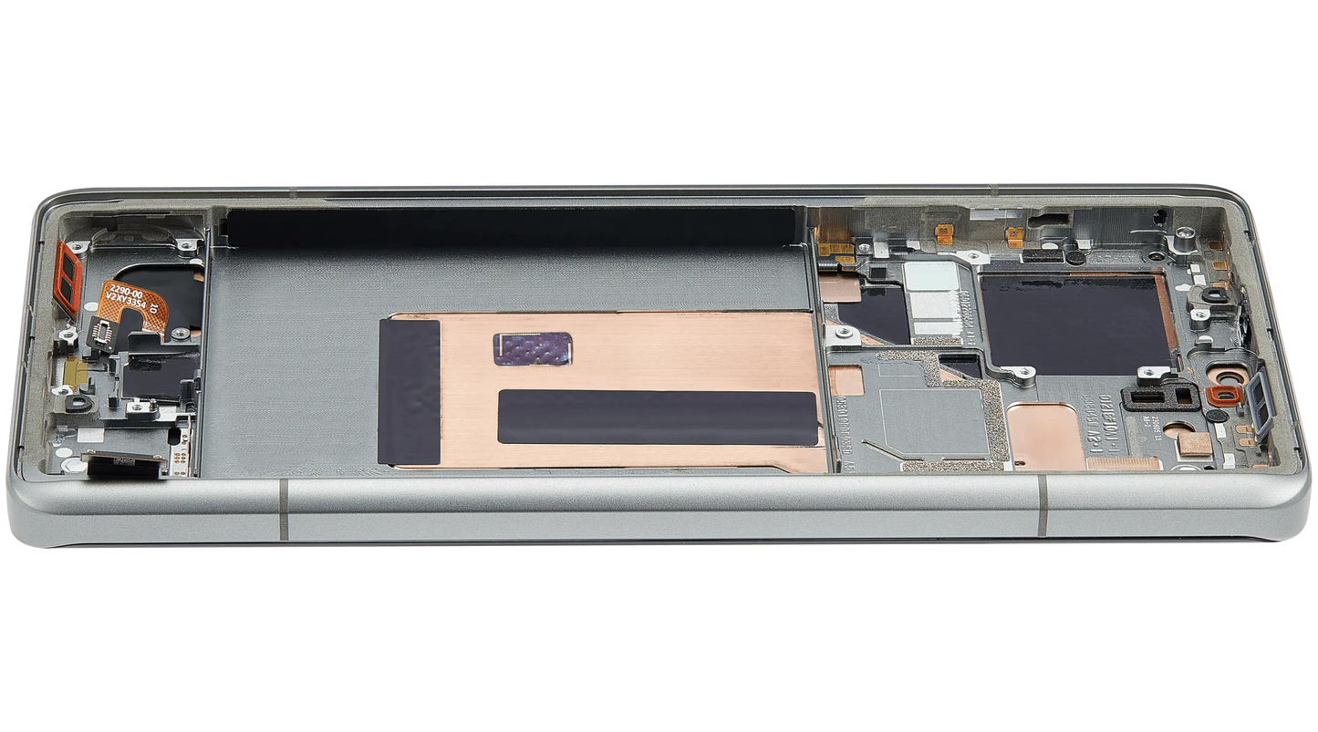 OLED Assembly With Frame For Xiaomi 13 Ultra (Refurbished) (Olive Green) – phone repair part product angle – OLED Display Replacement for phone repair