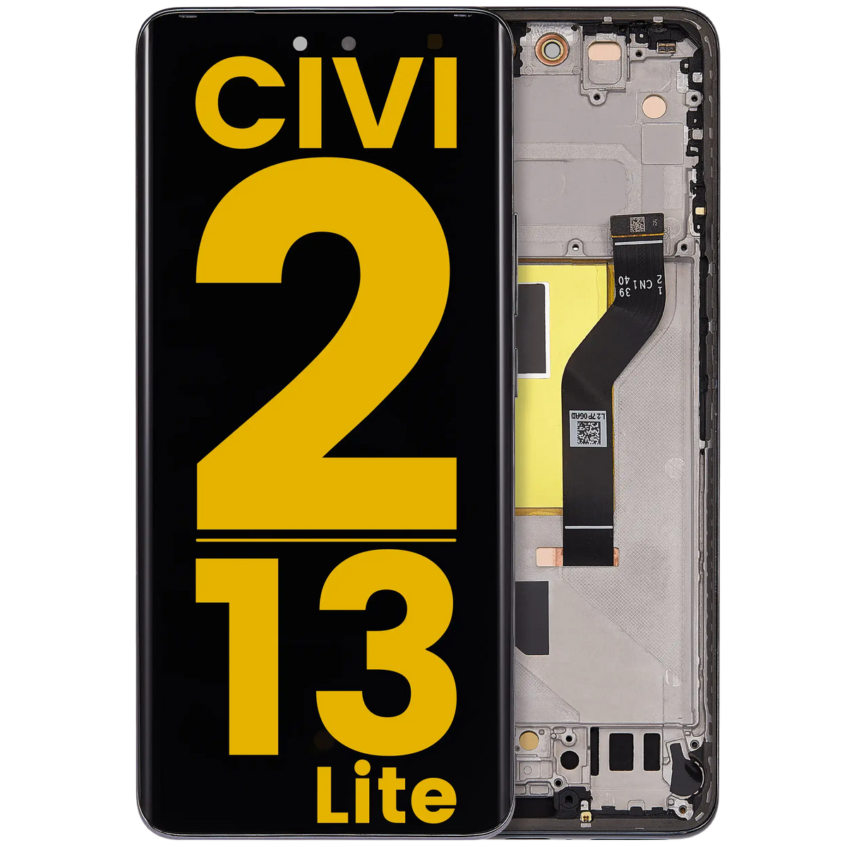OLED Assembly With Frame For Xiaomi 13 Lite / Civi 2 (Refurbished) (Black) – replacement part product view – OLED Display Replacement for phone repair