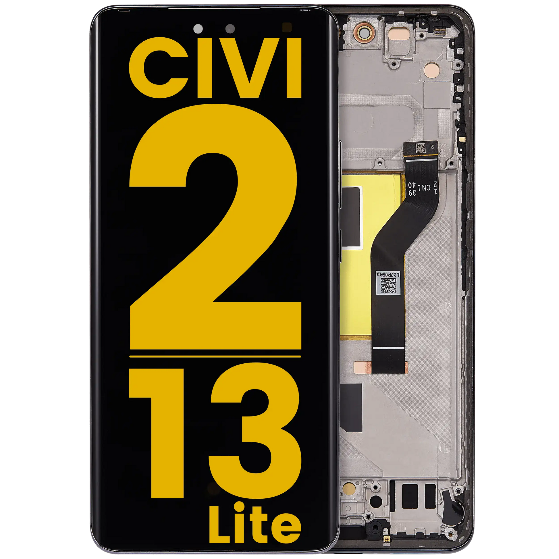 OLED Assembly With Frame For Xiaomi 13 Lite / Civi 2 (Refurbished) (Black) – replacement part product view – OLED Display Replacement for phone repair
