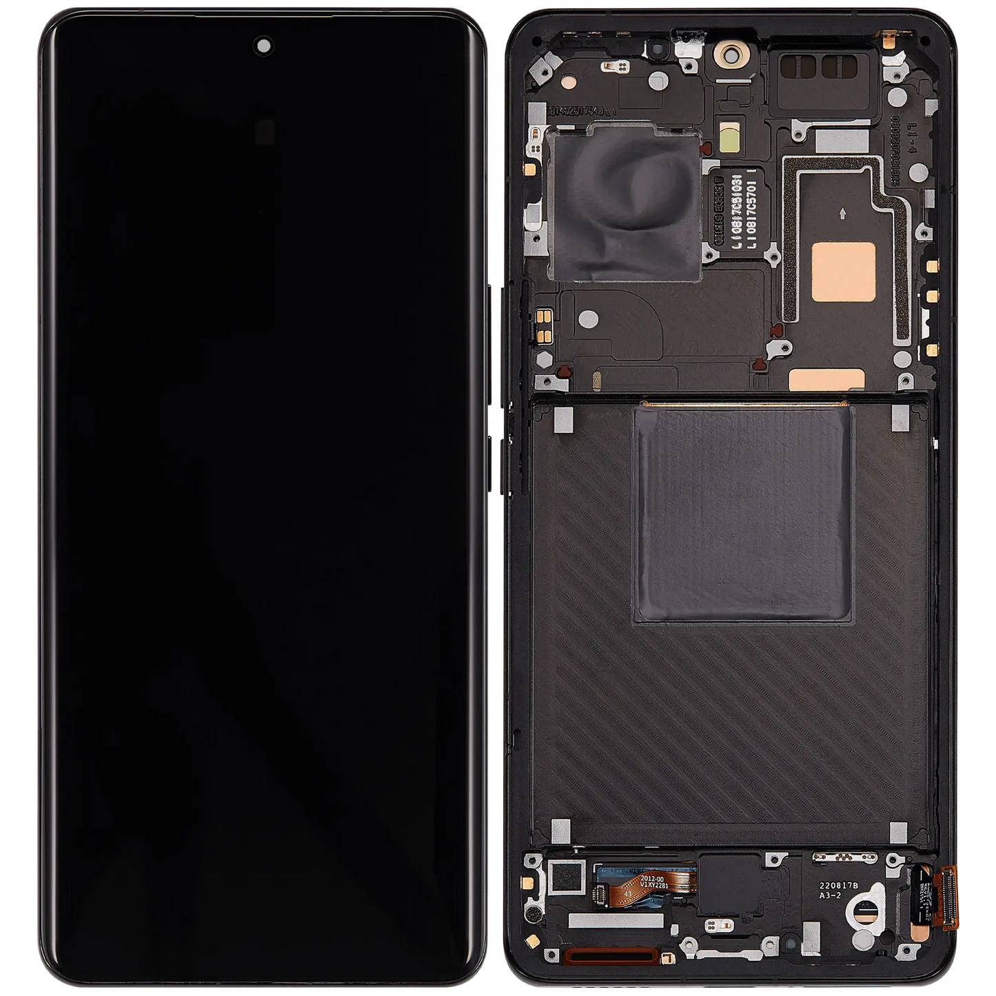OLED Assembly With Frame For Xiaomi 12S Ultra (Refurbished) (Black) – repair part compatibility view – OLED Display Replacement for phone repair