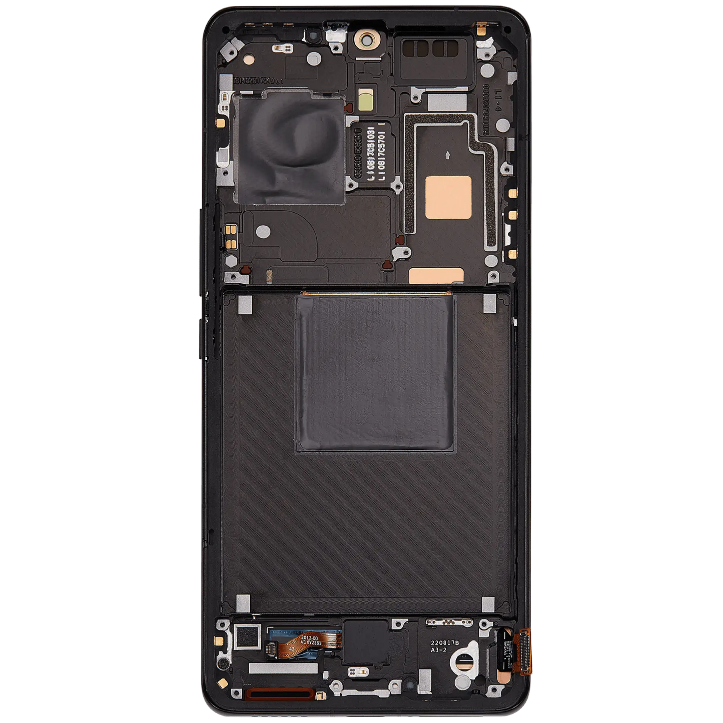 OLED Assembly With Frame For Xiaomi 12S Ultra (Refurbished) (Black) – technician repair part view – OLED Display Replacement for phone repair