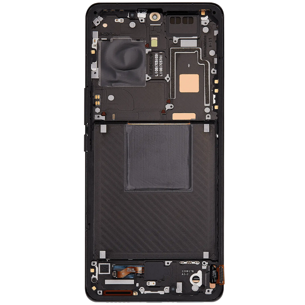 OLED Assembly With Frame For Xiaomi 12S Ultra (Refurbished) (Black) – technician repair part view – OLED Display Replacement for phone repair