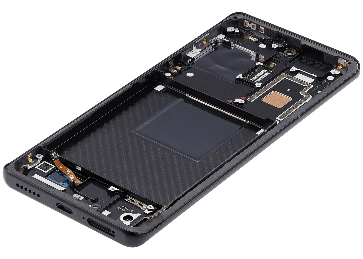 OLED Assembly With Frame For Xiaomi 12S Ultra (Refurbished) (Black) – repair component detail view – OLED Display Replacement for phone repair