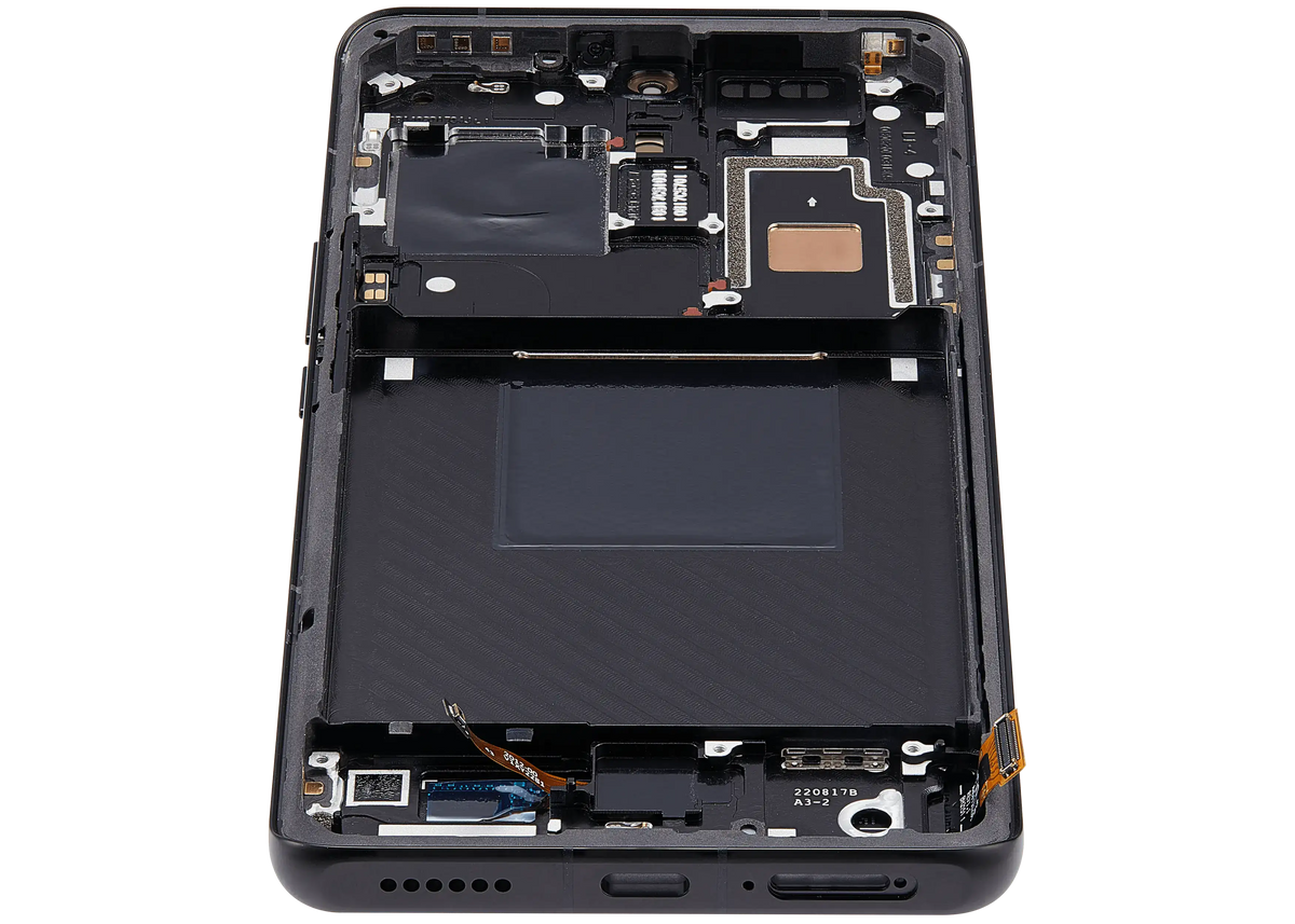 OLED Assembly With Frame For Xiaomi 12S Ultra (Refurbished) (Black) – device repair component close-up – OLED Display Replacement for phone repair