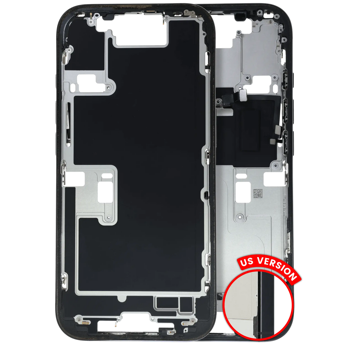 Mid-Frame Housing W/ Small Parts For iPhone 16 Pro (US Version) (Used OEM Pull: Grade B) (Black Titanium) — product photo 1