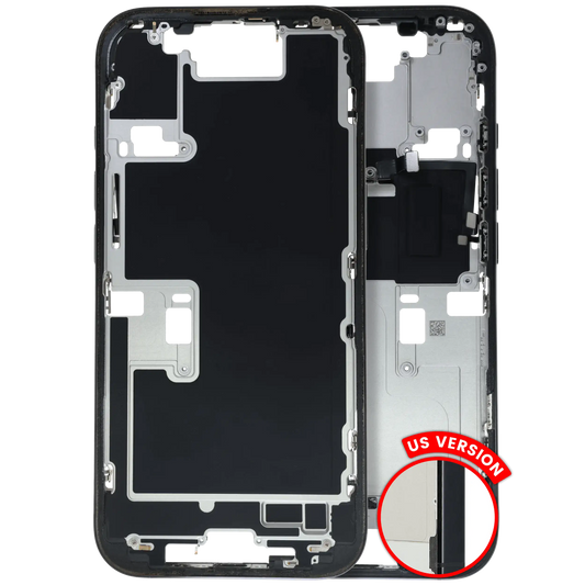 Mid-Frame Housing W/ Small Parts For iPhone 16 Pro (US Version) (Used OEM Pull: Grade B) (Black Titanium) — product photo 1