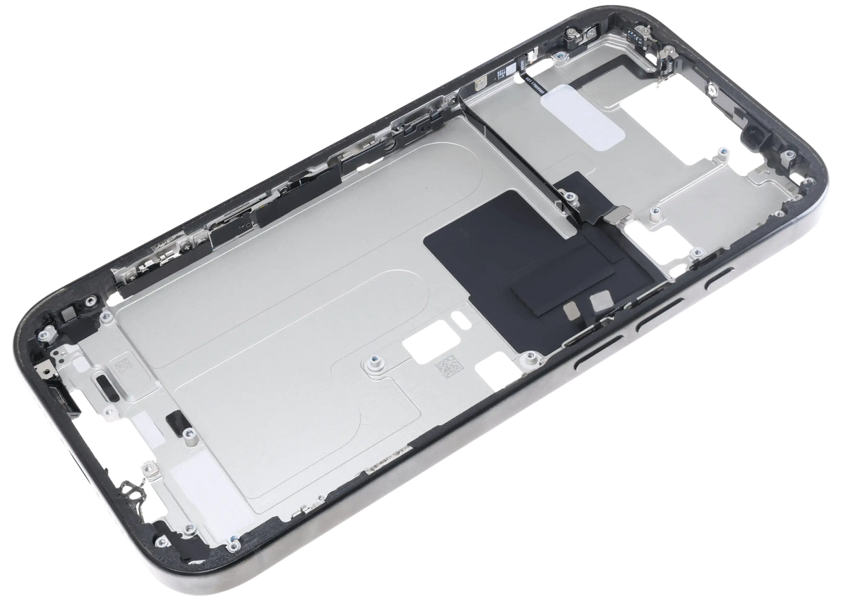 Mid-Frame Housing W/ Small Parts For iPhone 16 Pro (US Version) (Used OEM Pull: Grade B) (Black Titanium) — product photo 4