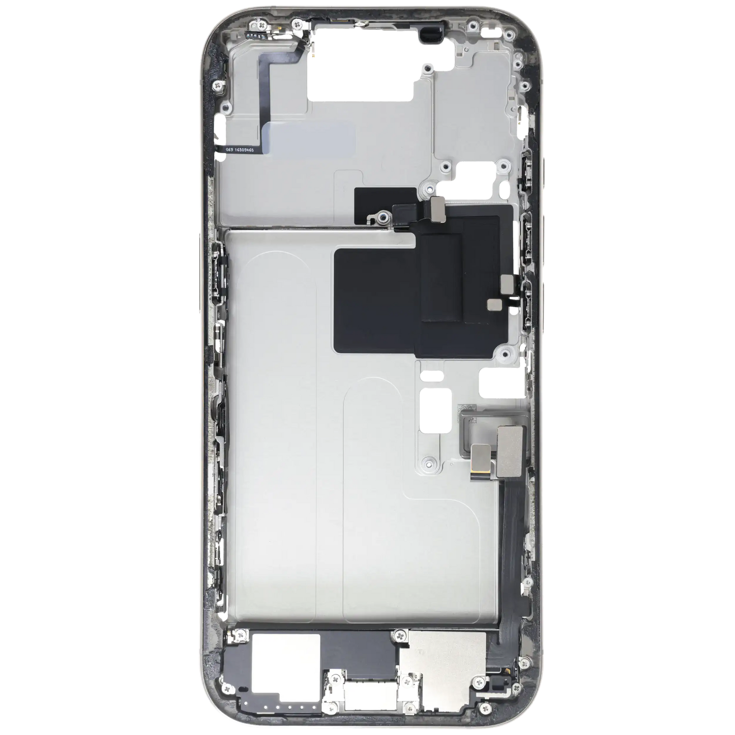 Mid-Frame Housing W/ Small Parts For iPhone 16 Pro (EU / Global Version) (Used OEM Pull: Grade B) (Natural Titanium)