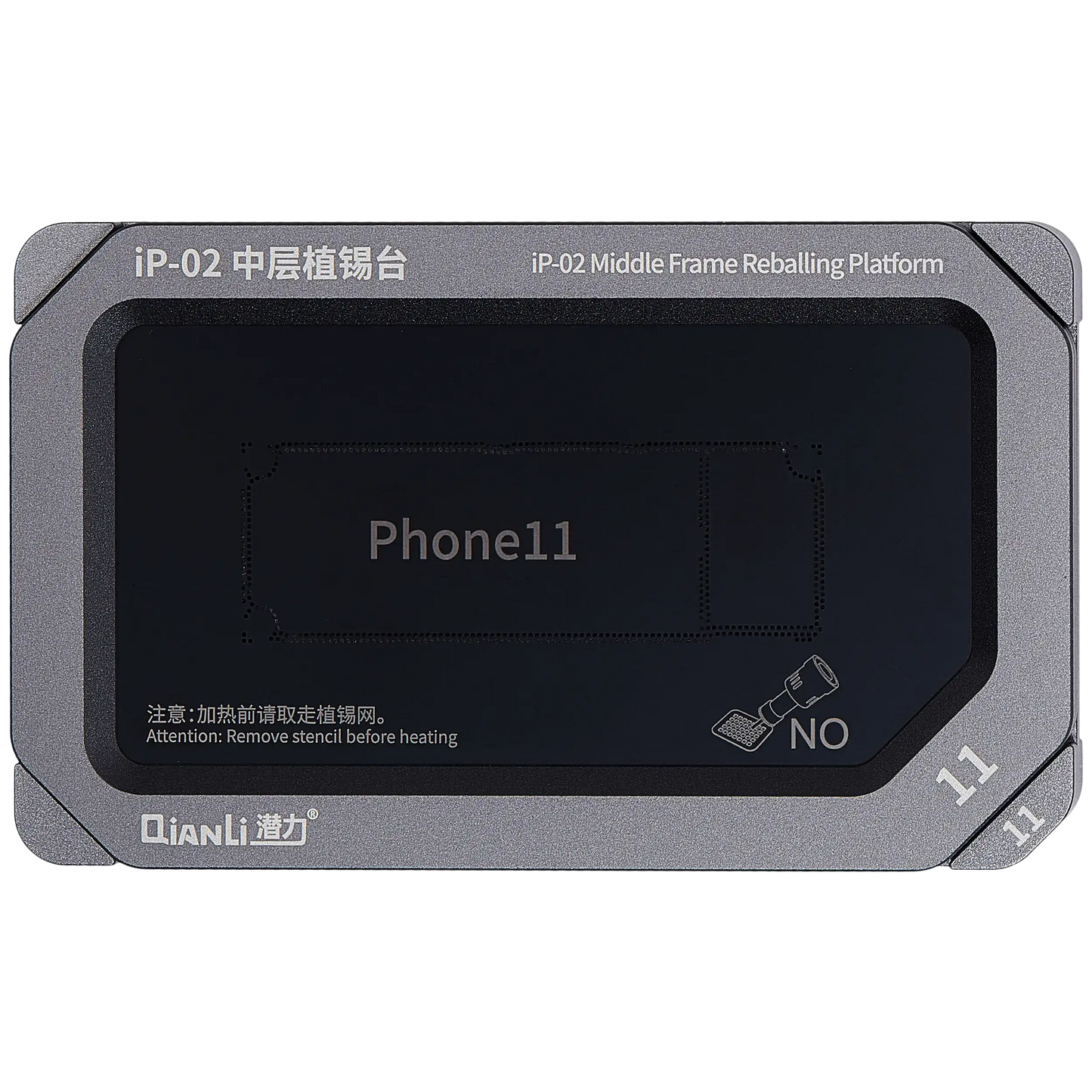 Metal Middle Frame Reballing Platform (IP-02) For iPhone 11 / 11 Pro / 11 Pro Max (Qianli)