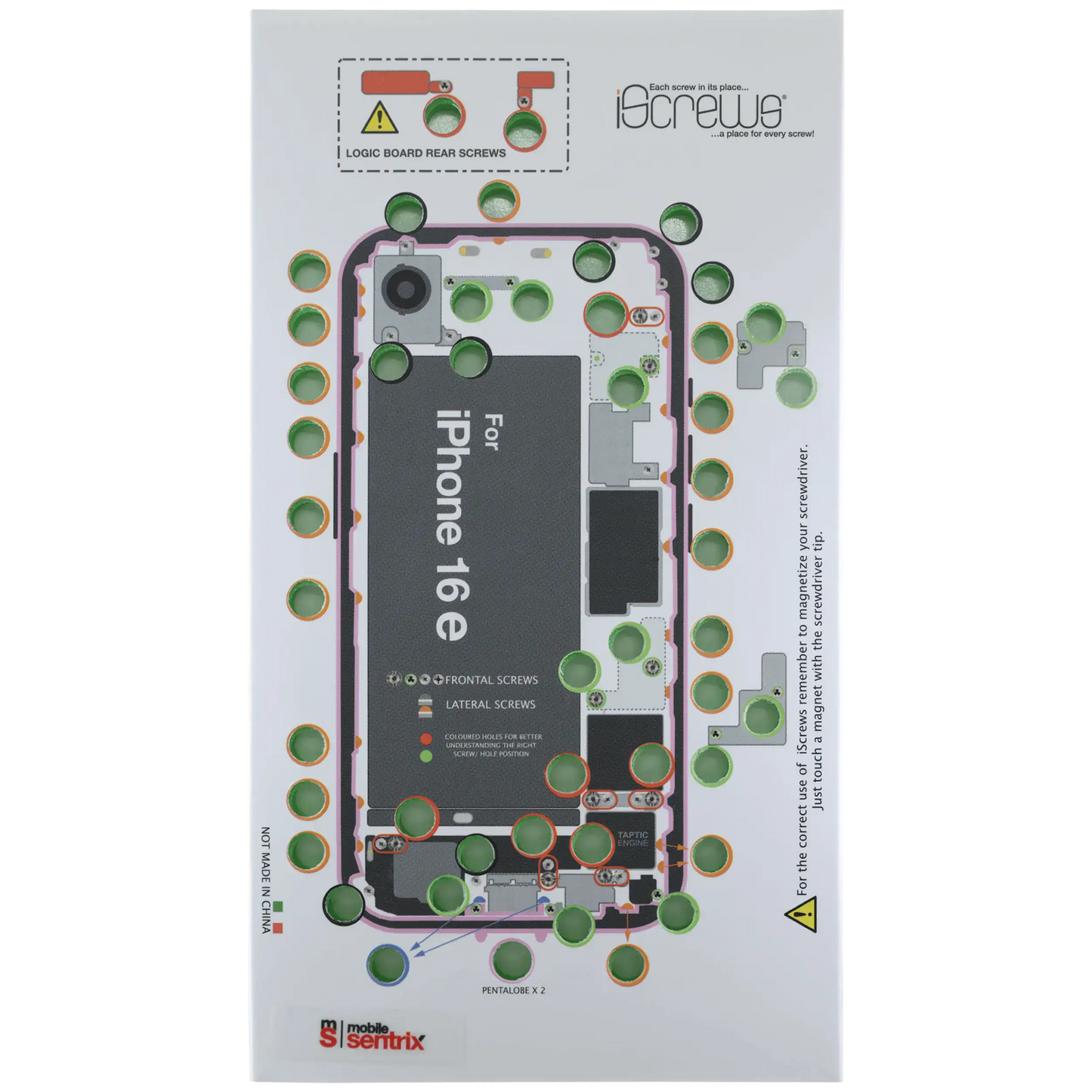 iScrews Position Mat For iPhone 16e (dottorpod)
