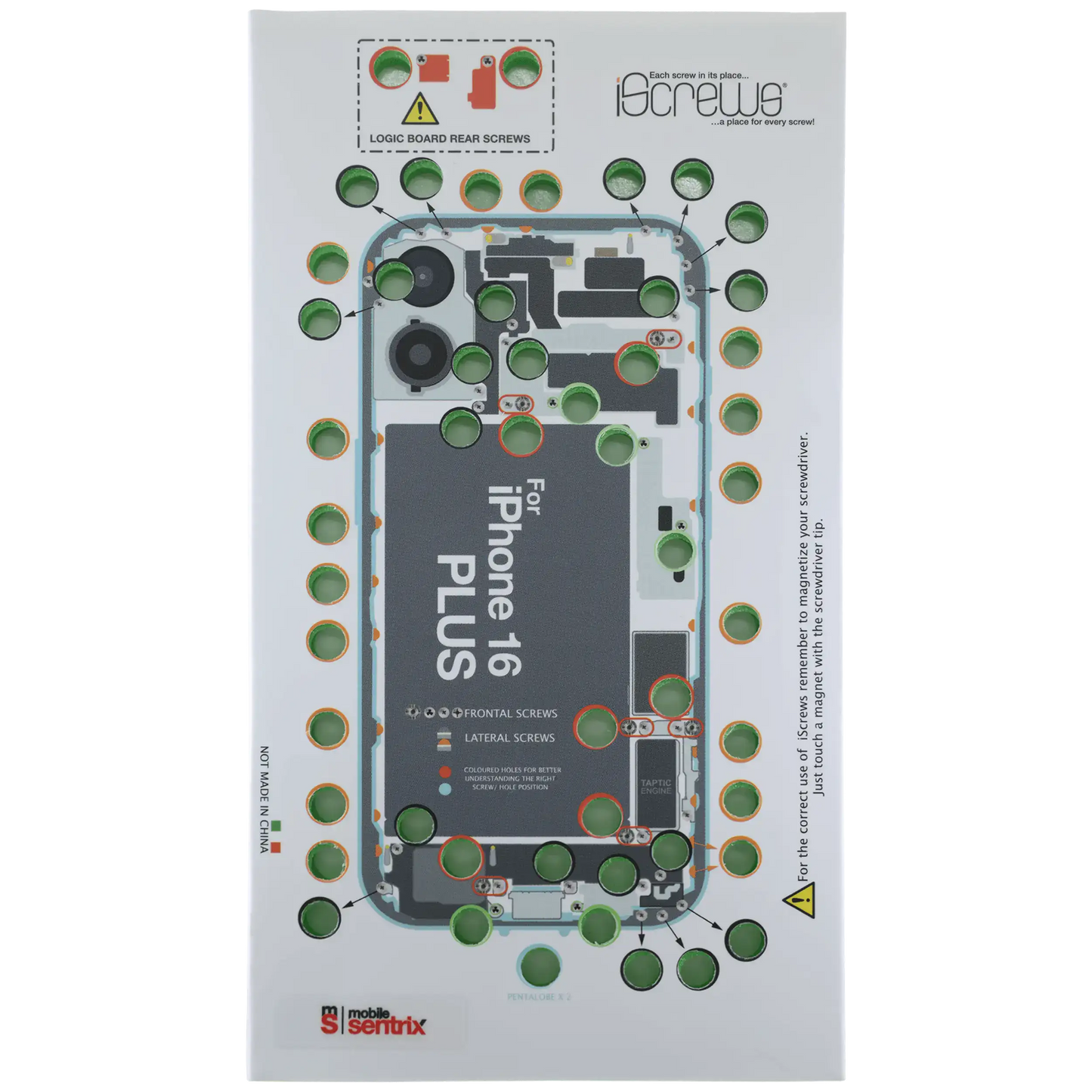 iScrews Position Mat For iPhone 16 Plus (dottorpod)