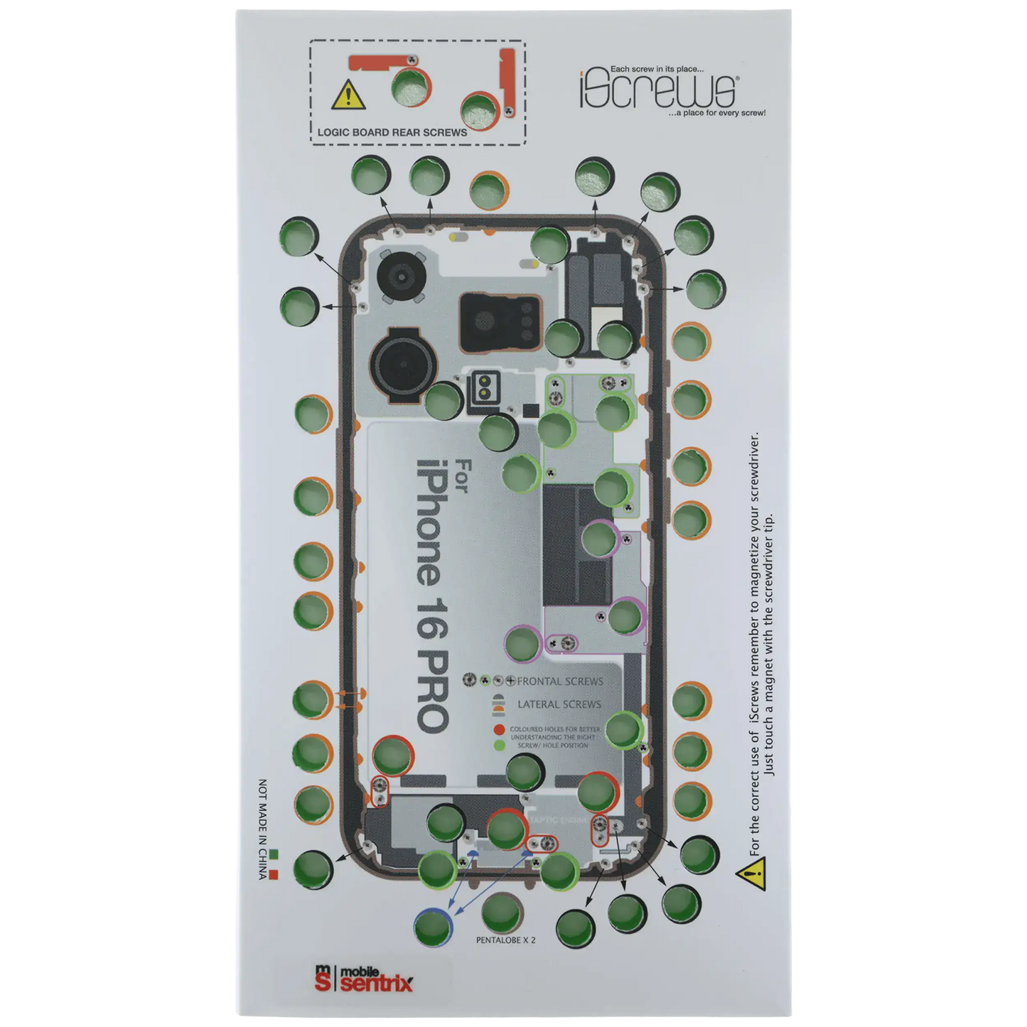 iScrews Position Mat For iPhone 16 Pro (dottorpod)