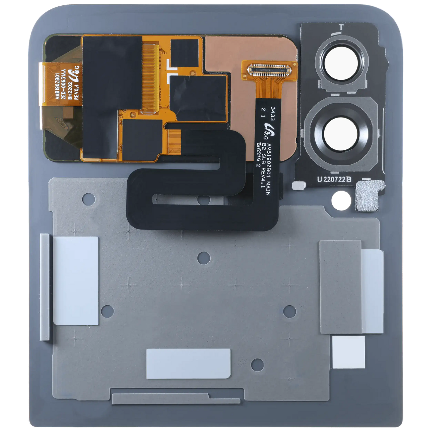 Buy Outer OLED Assembly For Samsung Galaxy Z Flip 4 5G (Used OEM Pull: Grade A) (Red) - High Quality Replacement Part - View 3 | TechDrip Canada
